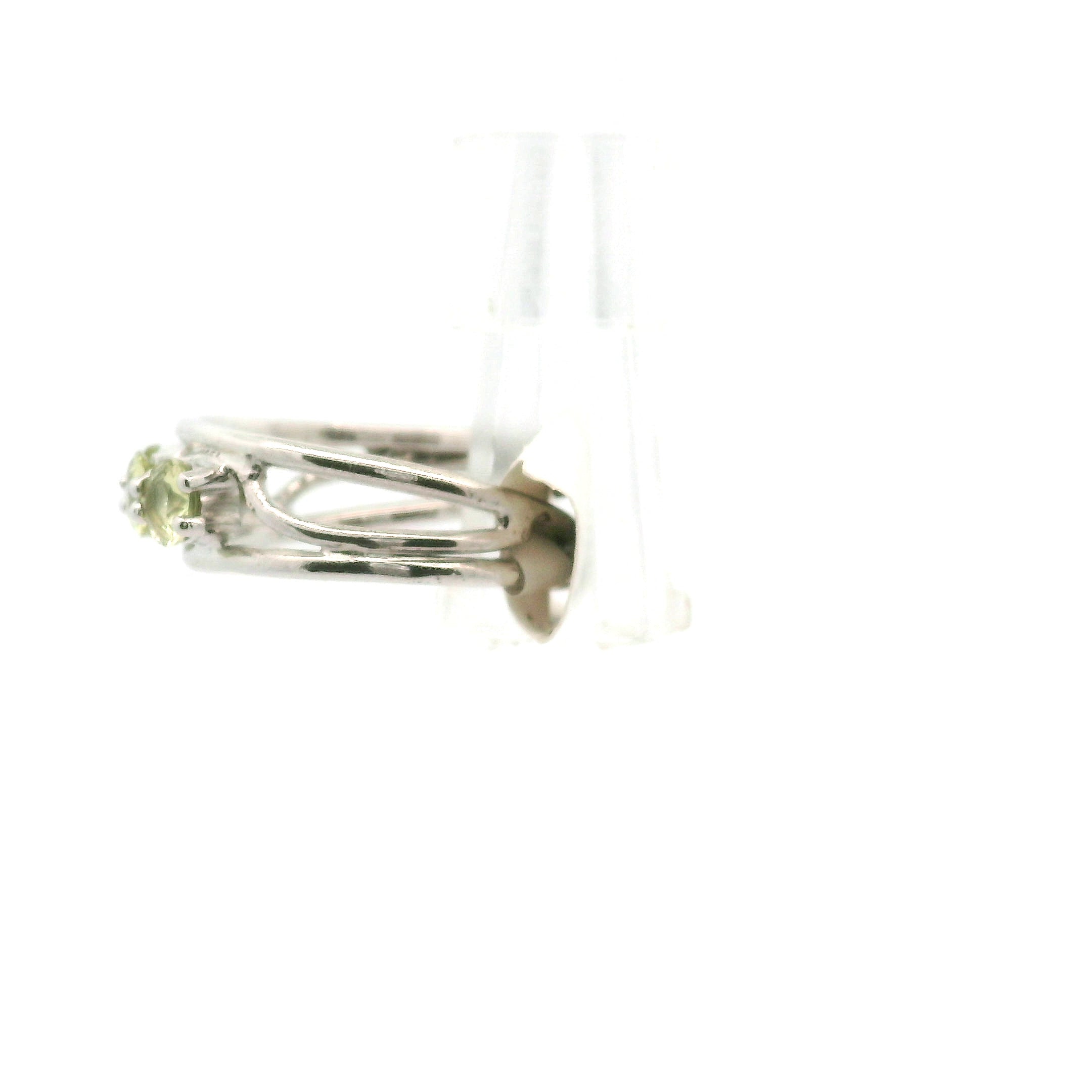 Chrysoberyl Stacker Cuff Ring .925 Silver for Protection, Intuition and Abundance