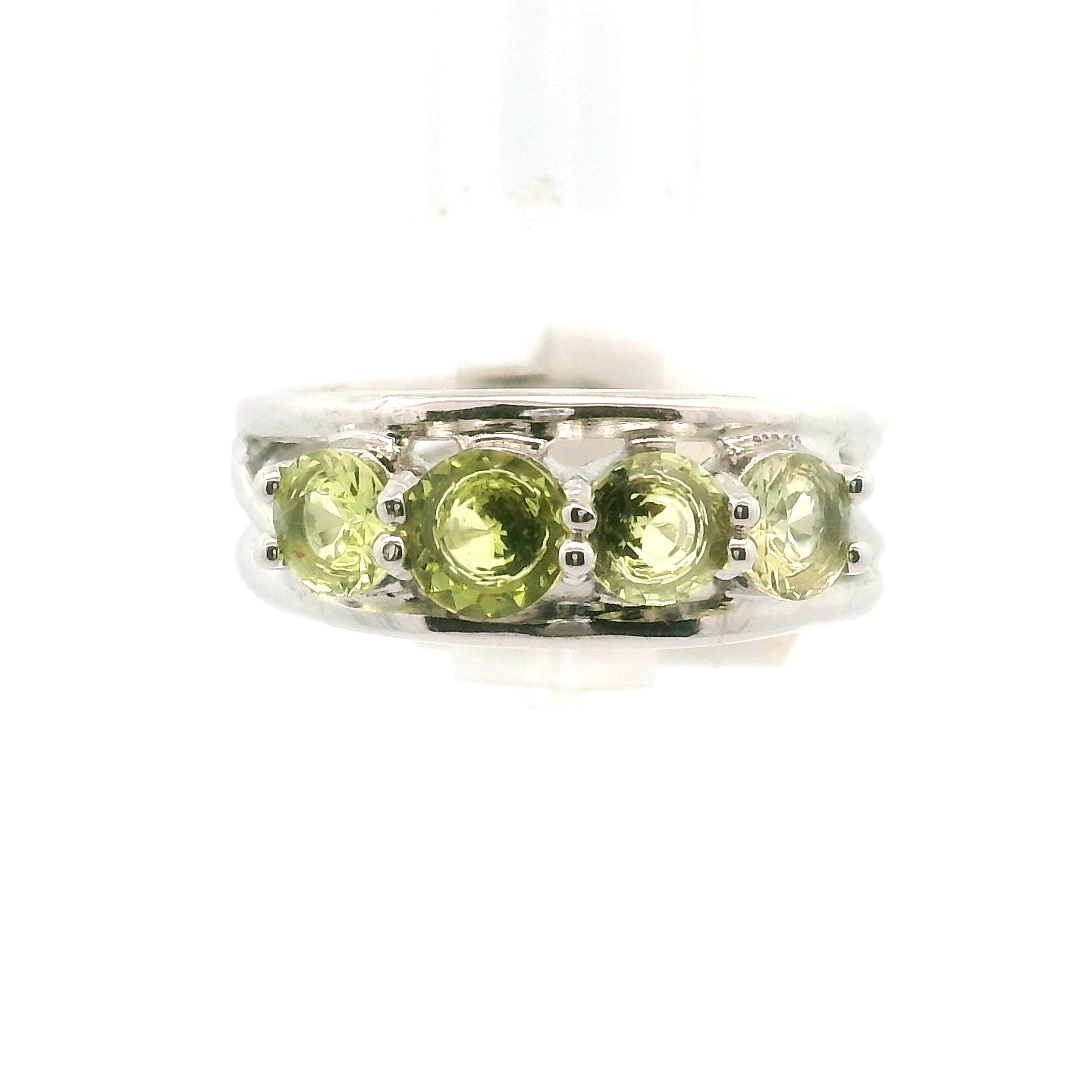 Chrysoberyl Stacker Cuff Ring .925 Silver for Protection, Intuition and Abundance