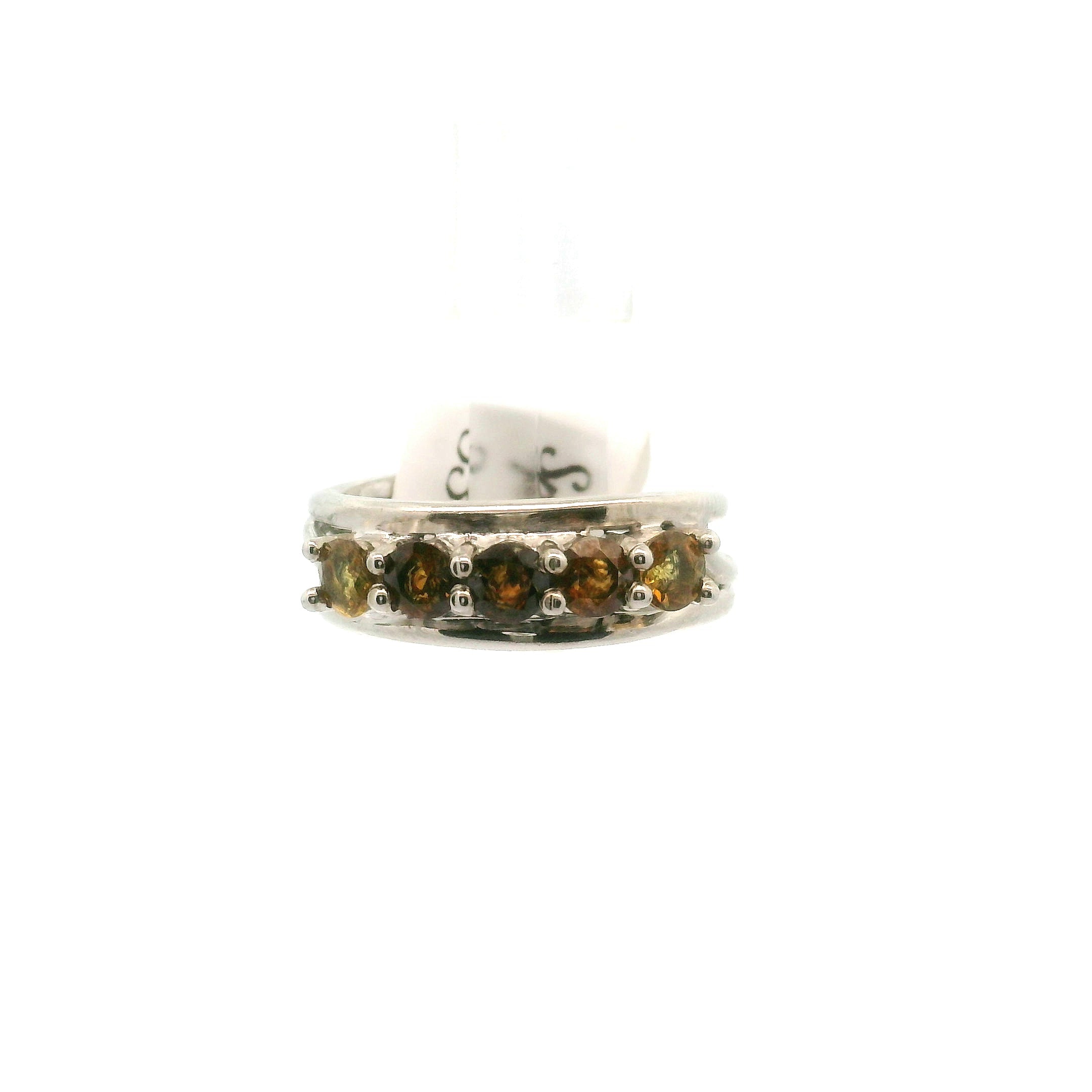 Sphene Stacker Cuff Ring .925 Silver for Higher Thought and Imagination