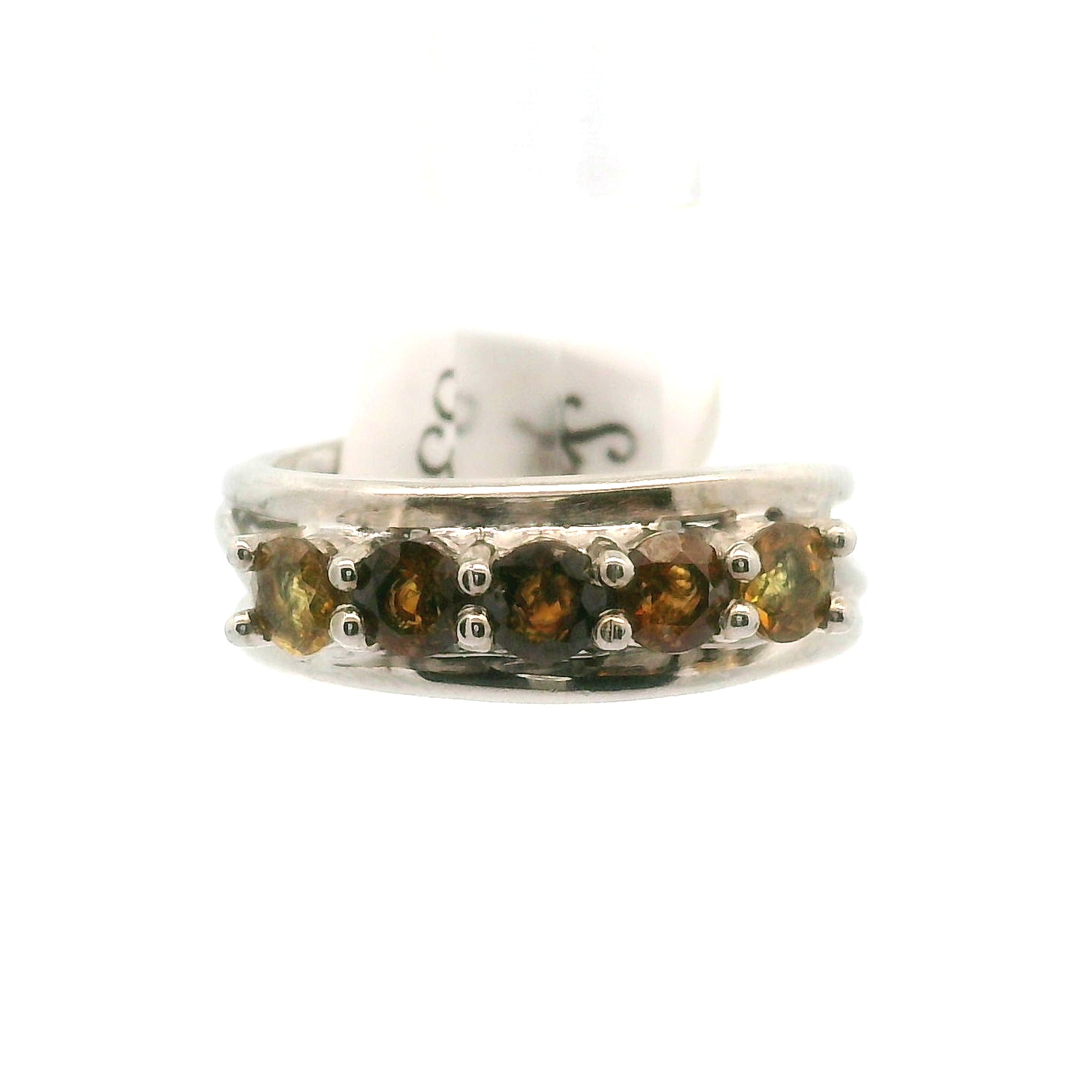 Sphene Stacker Cuff Ring .925 Silver for Higher Thought and Imagination