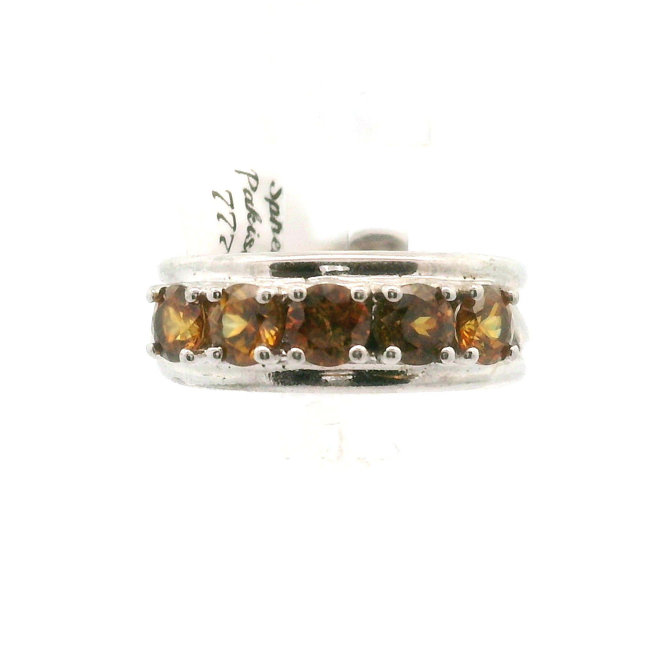 Sphene Stacker Cuff Ring .925 Silver for Higher Thought and Imagination