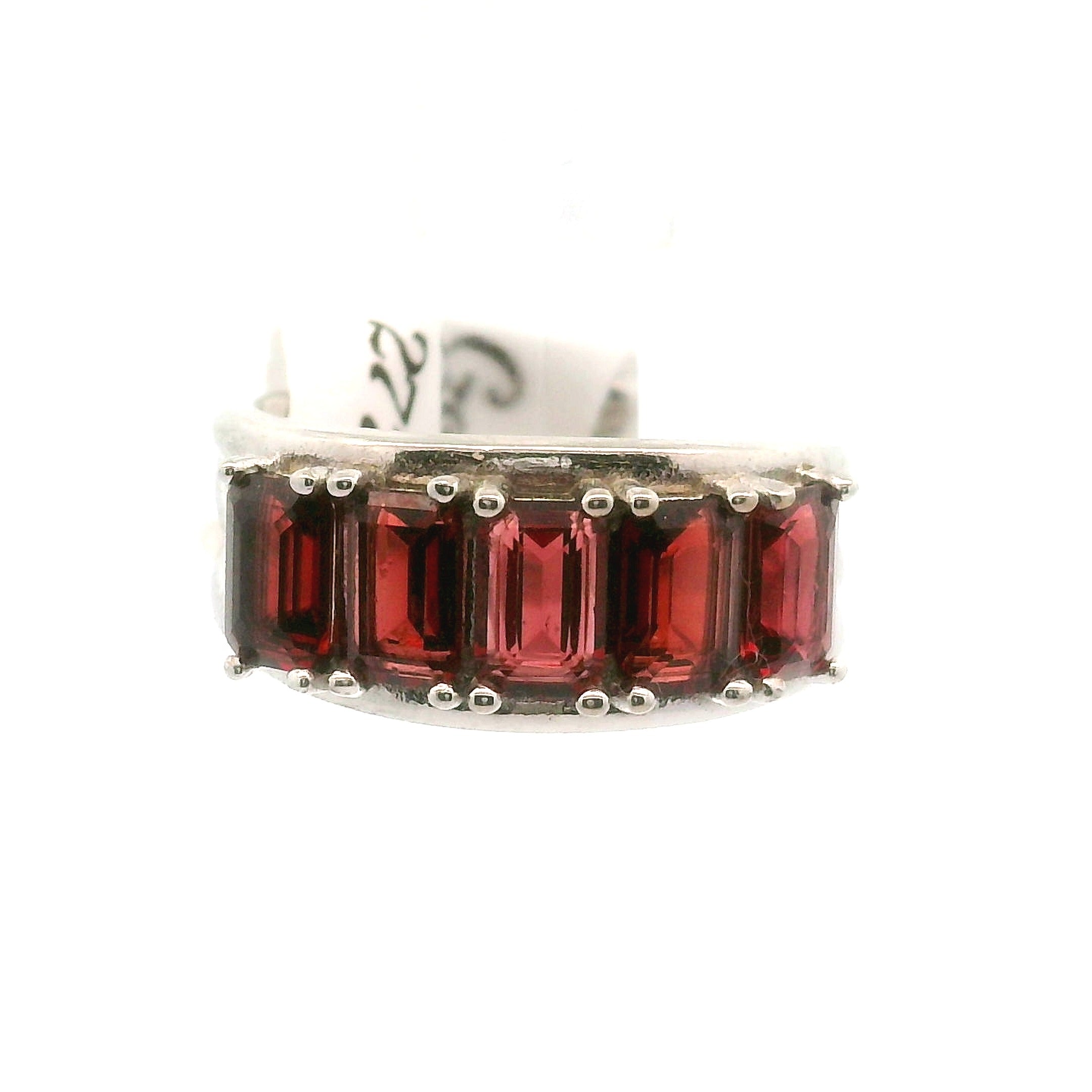 Multi Stone Emerald Cut Stacker Cuff Ring .925 Silver for Healing, Intention Setting and Manifesting your Desires