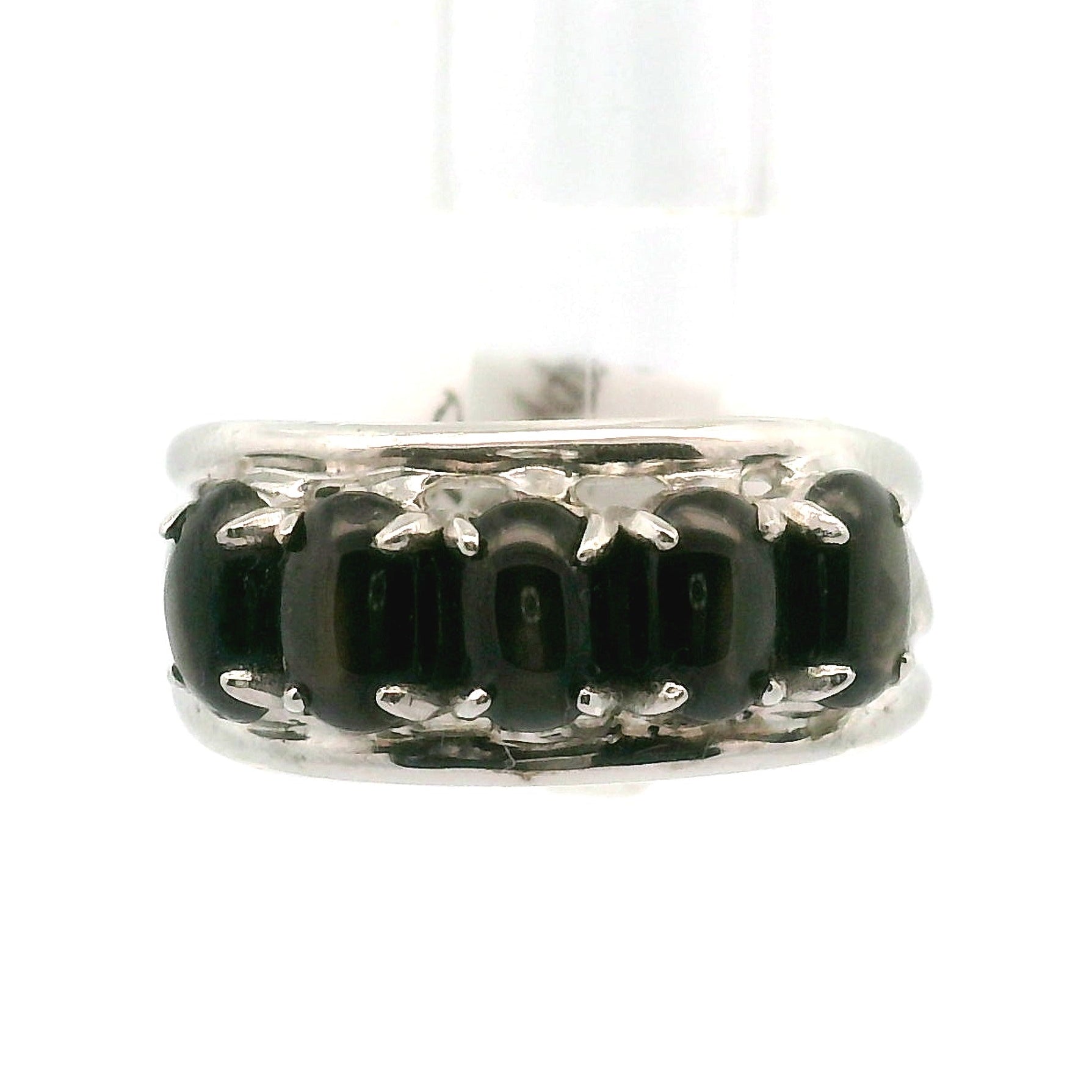 Multi Stone Oval Cut Stacker Cuff Ring .925 Silver for Healing, Intention Setting and Manifesting your Desires