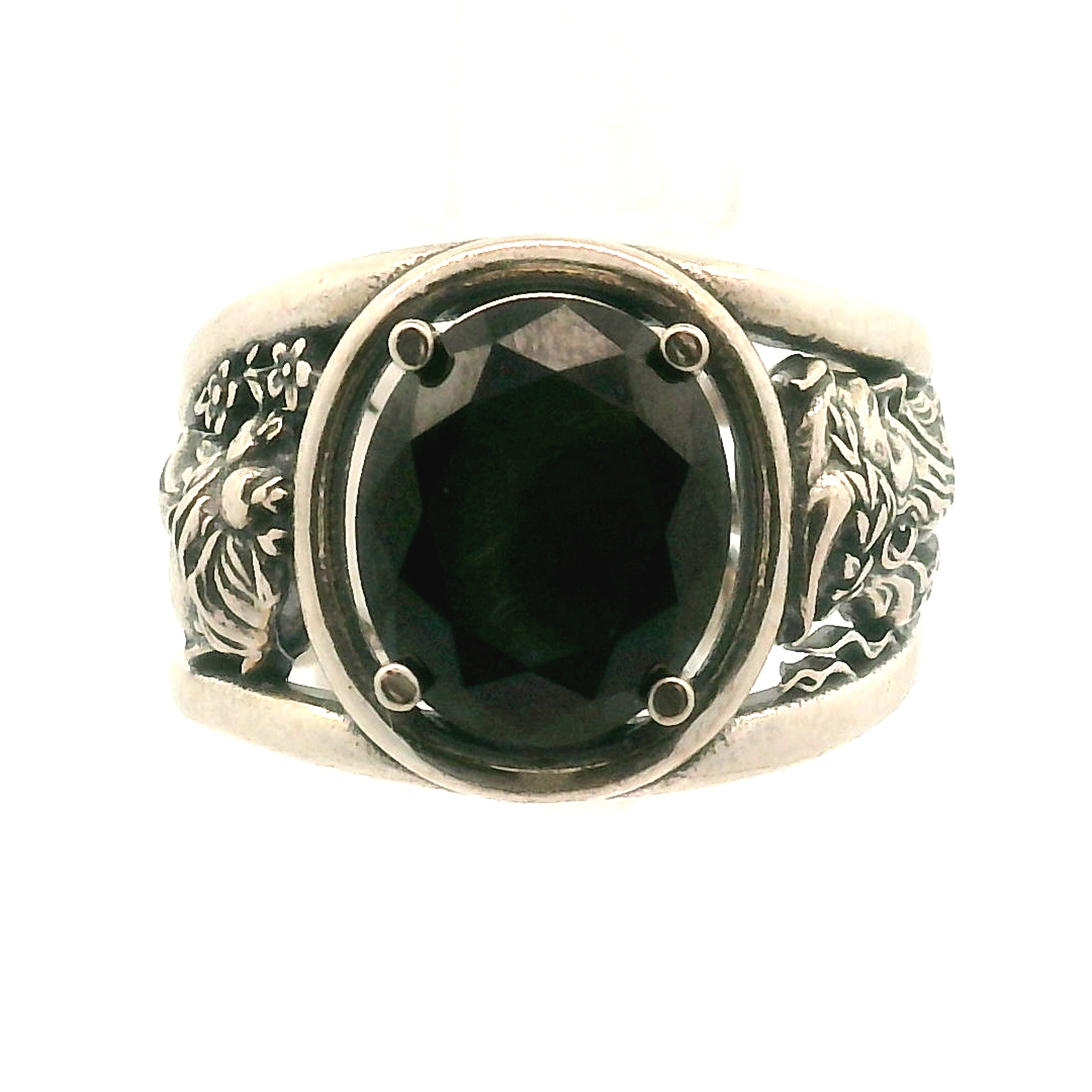 Garnet Hades + Persephone Cuff Ring .925 Silver for Health and Strength