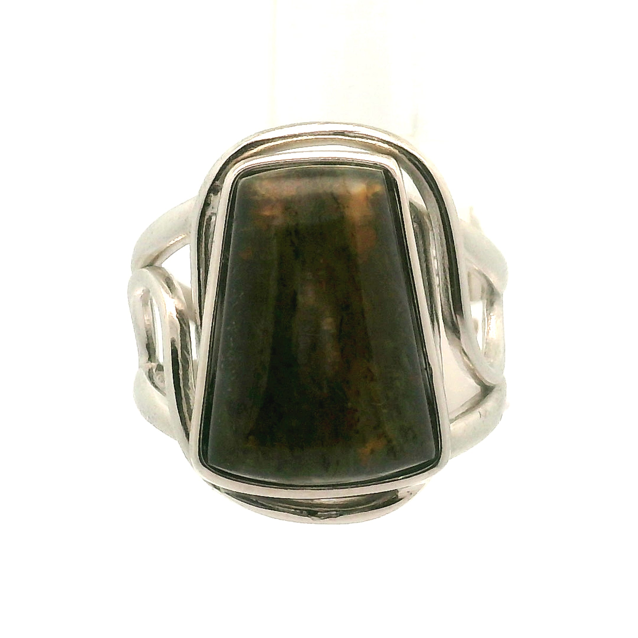 Arizona Pietersite Cuff Ring .925 Silver for Intuition, Transformation and Willpower