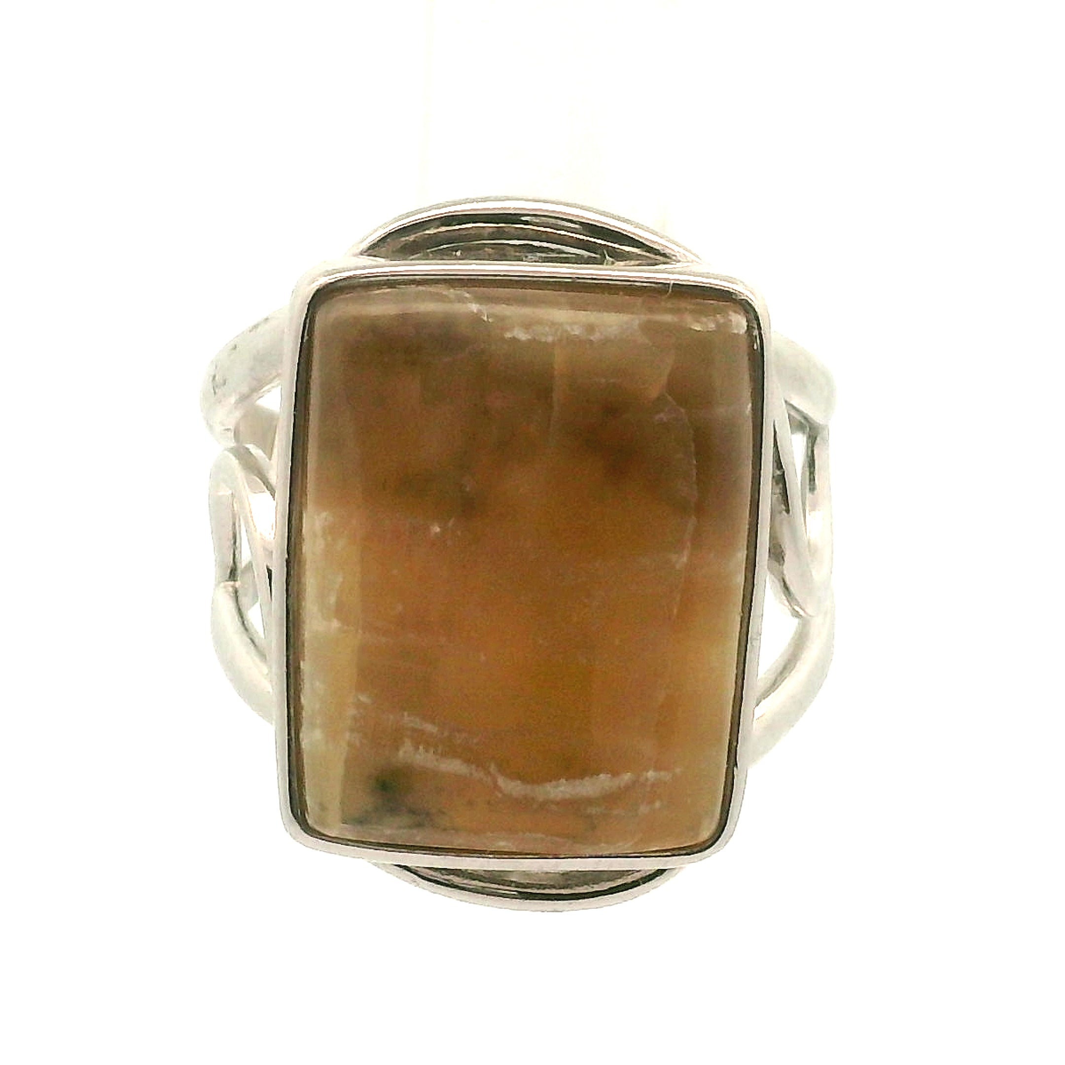 Arizona Pietersite Cuff Ring .925 Silver for Intuition, Transformation and Willpower