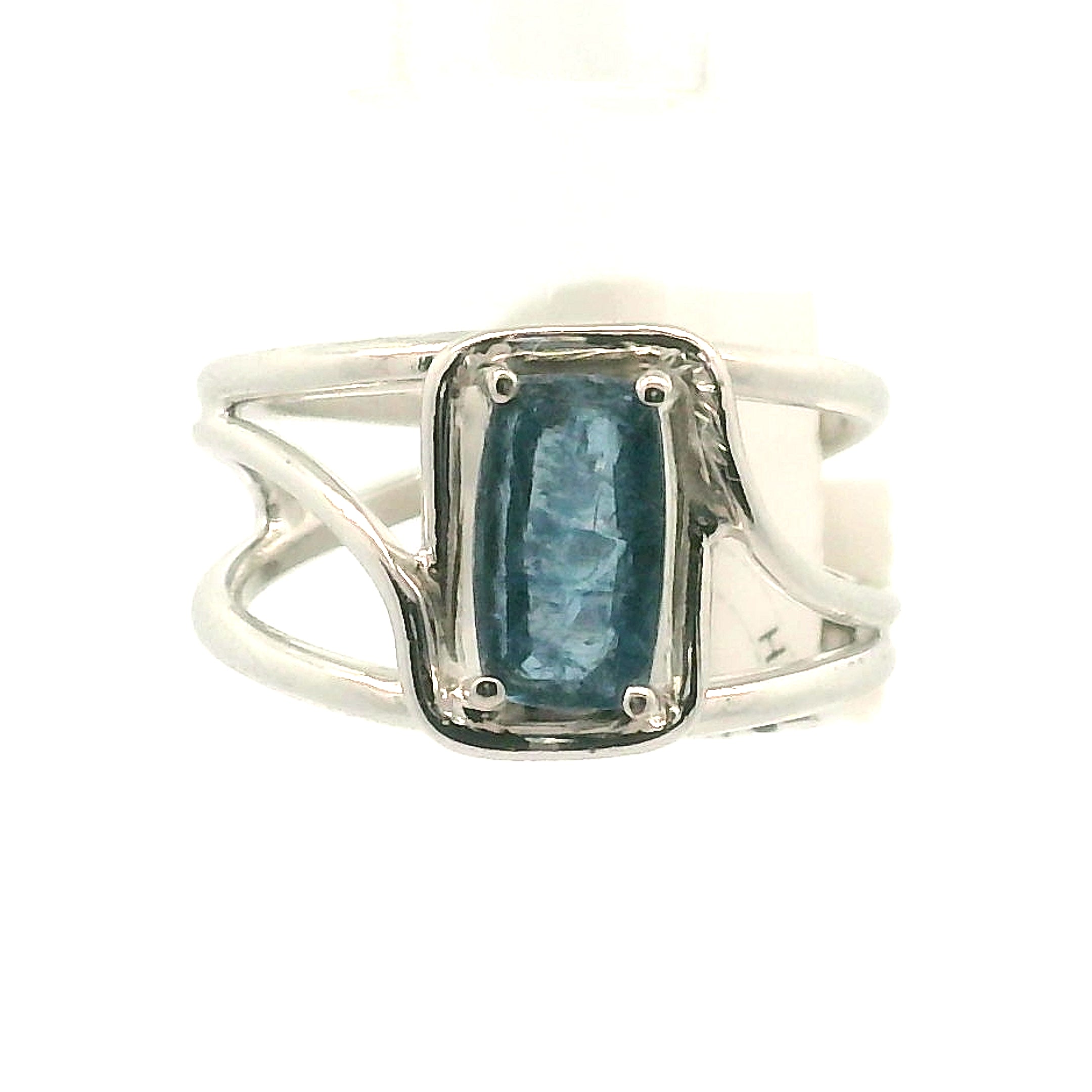 Santa Maria Aquamarine Faceted Midi Cuff Ring .925 Silver for Healing, Intention Setting and Manifesting your Desires