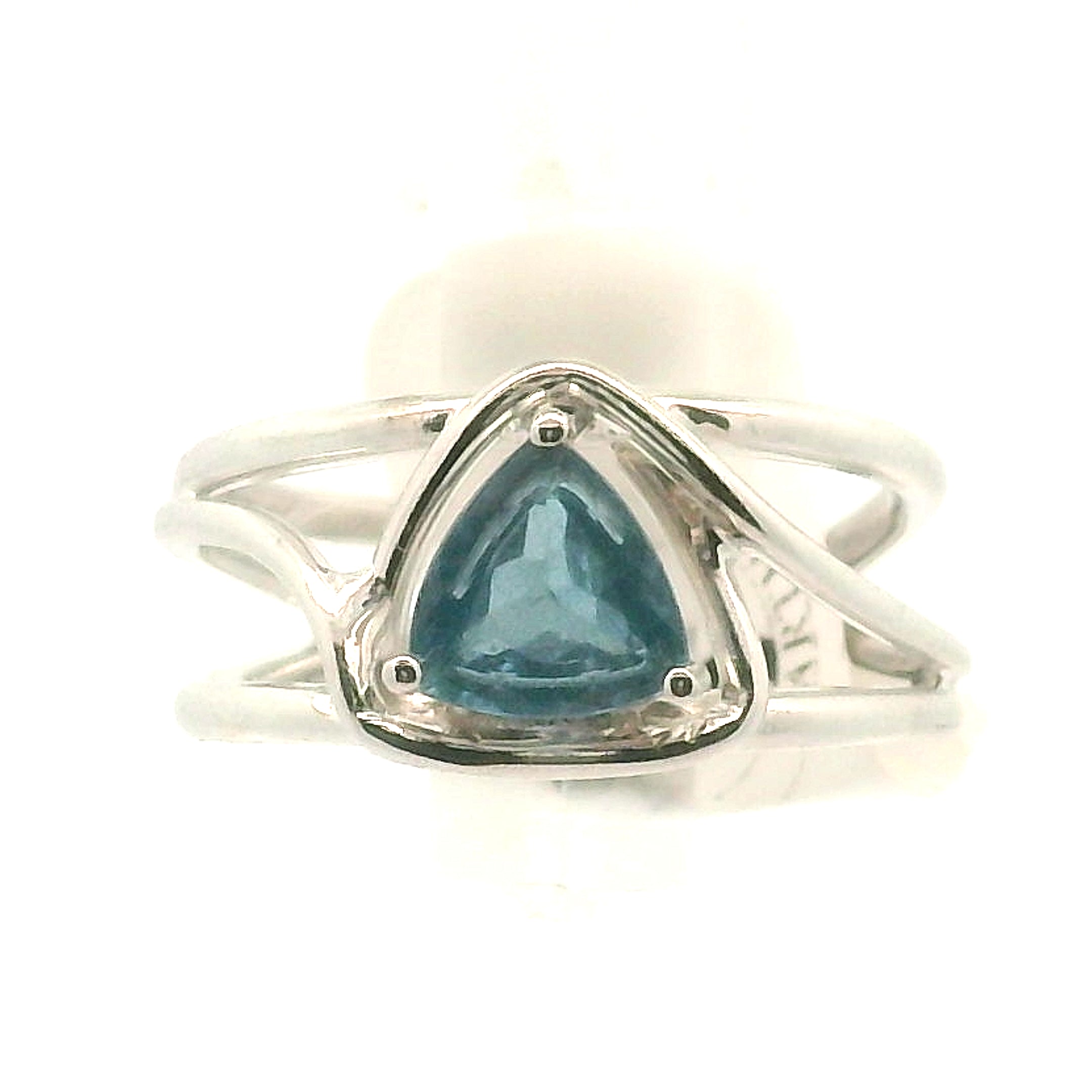 Santa Maria Aquamarine Faceted Midi Cuff Ring .925 Silver for Healing, Intention Setting and Manifesting your Desires
