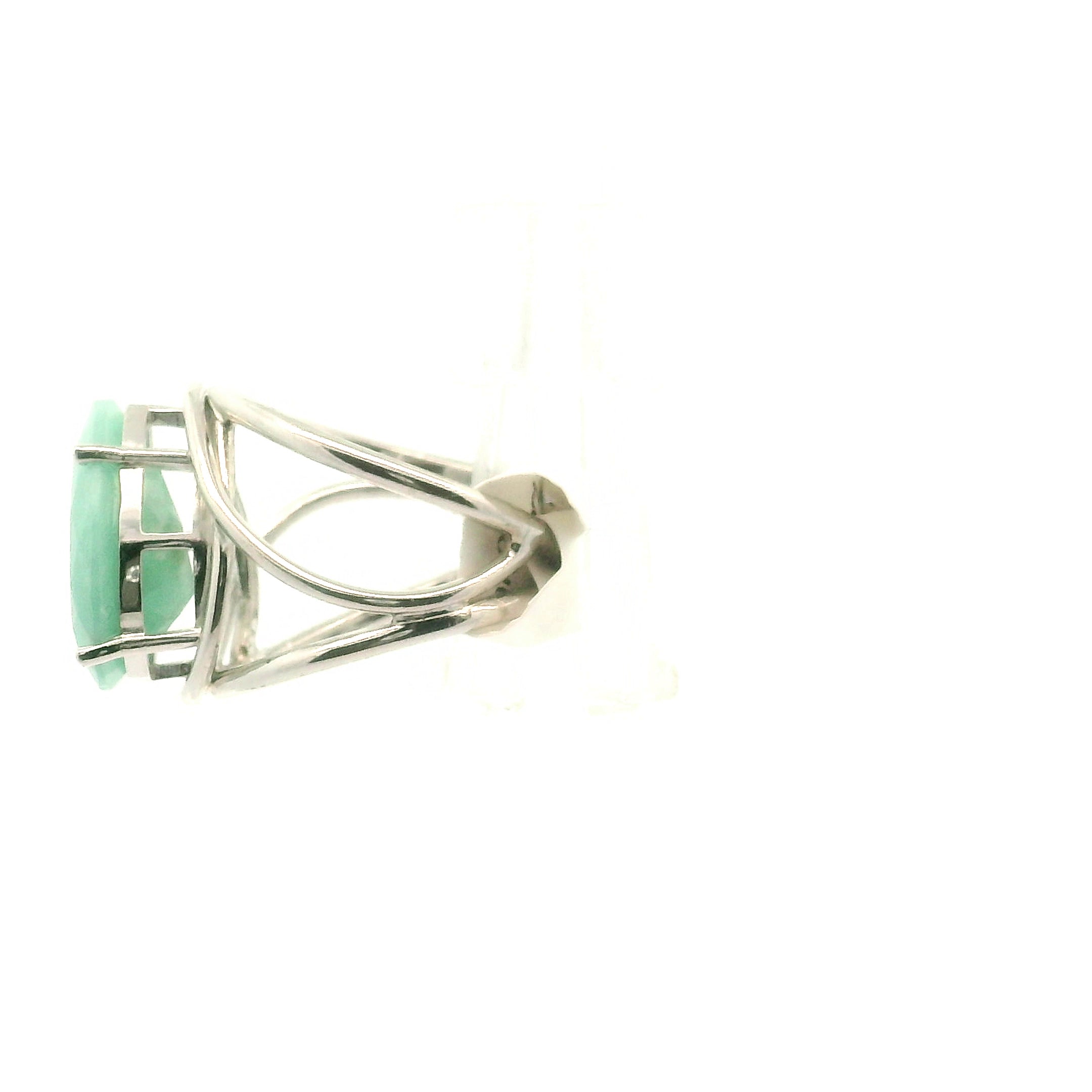 Mtorolite Zimbabwe Faceted Midi Cuff Ring .925 Silver for Emotional Healing, Forgiveness and Reflection