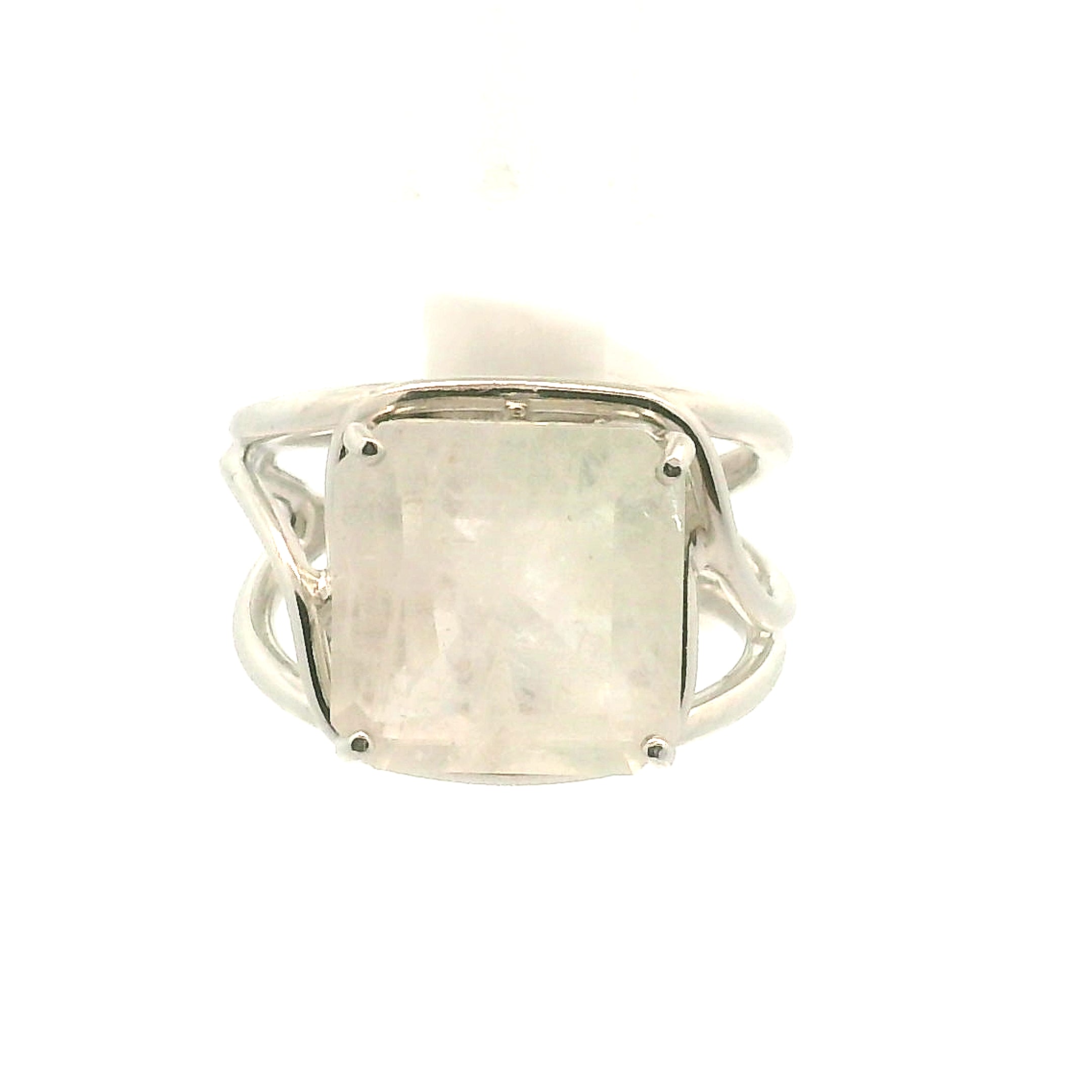 Morganite + Aquamarine Cuff Ring .925 Silver for Abundance of Joy and Love