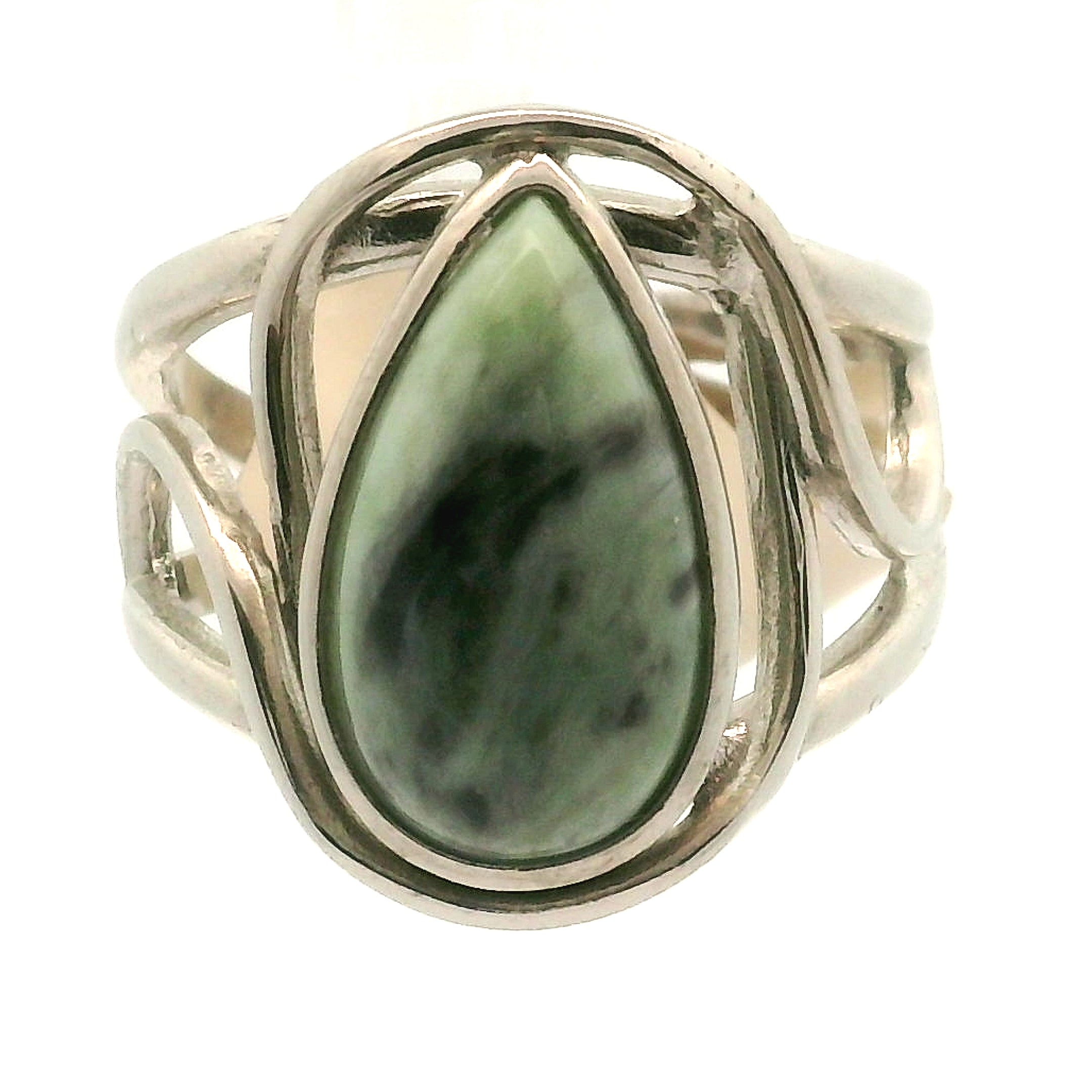 Kammererite Cuff Ring .925 Silver for Balance, Enlightenment, Harmony and Joy