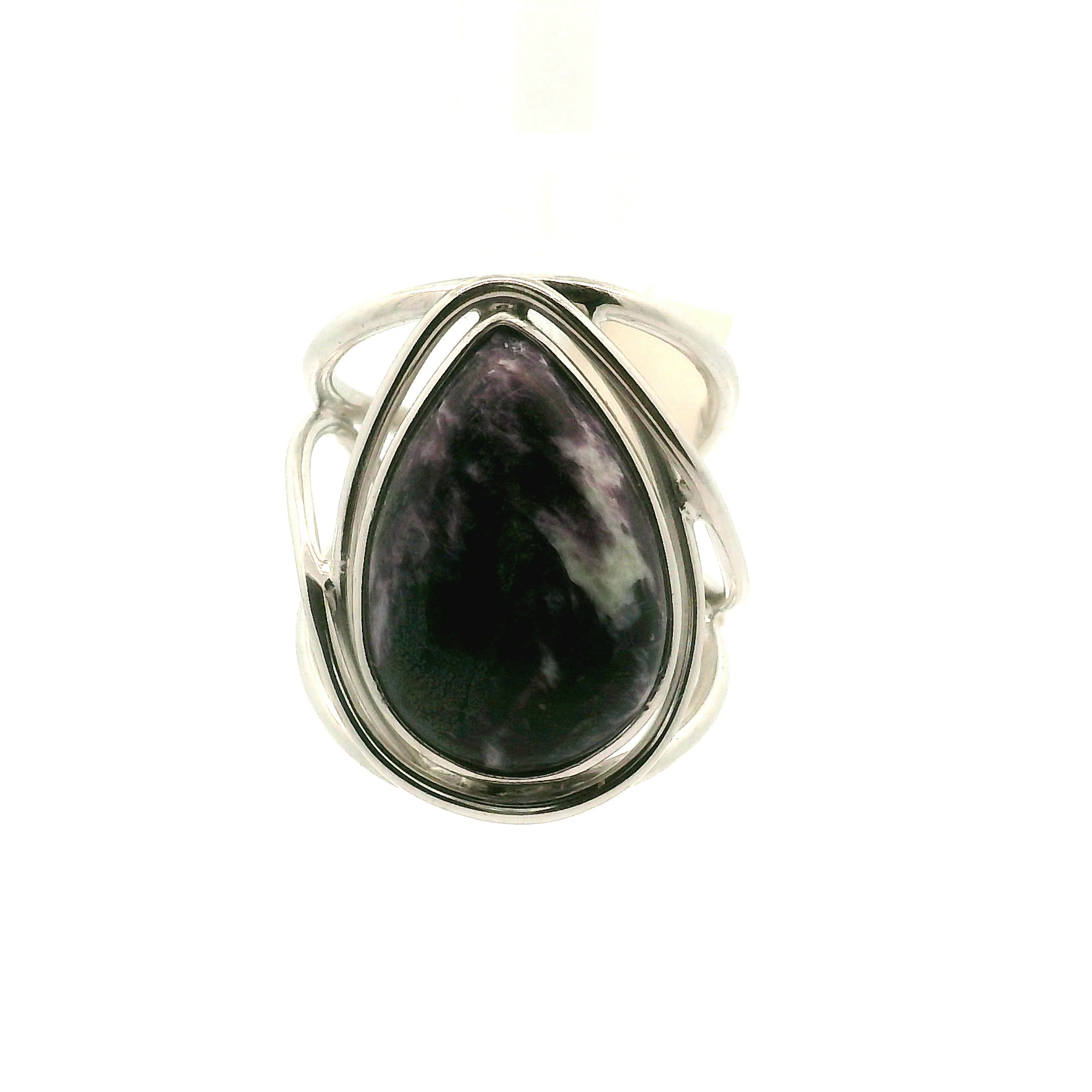 Kammererite Cuff Ring .925 Silver for Balance, Enlightenment, Harmony and Joy