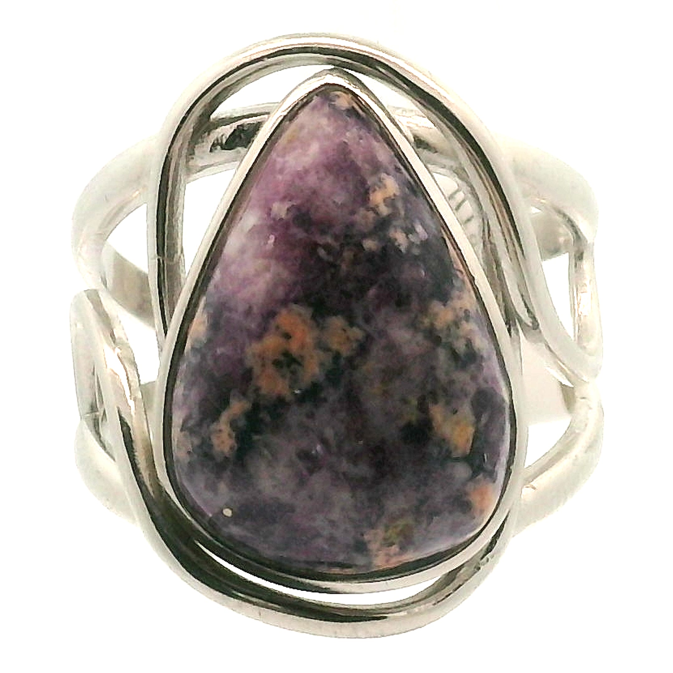Olga Stone Cuff Ring .925 Silver  for Harmonizing Relationships & Pleasure