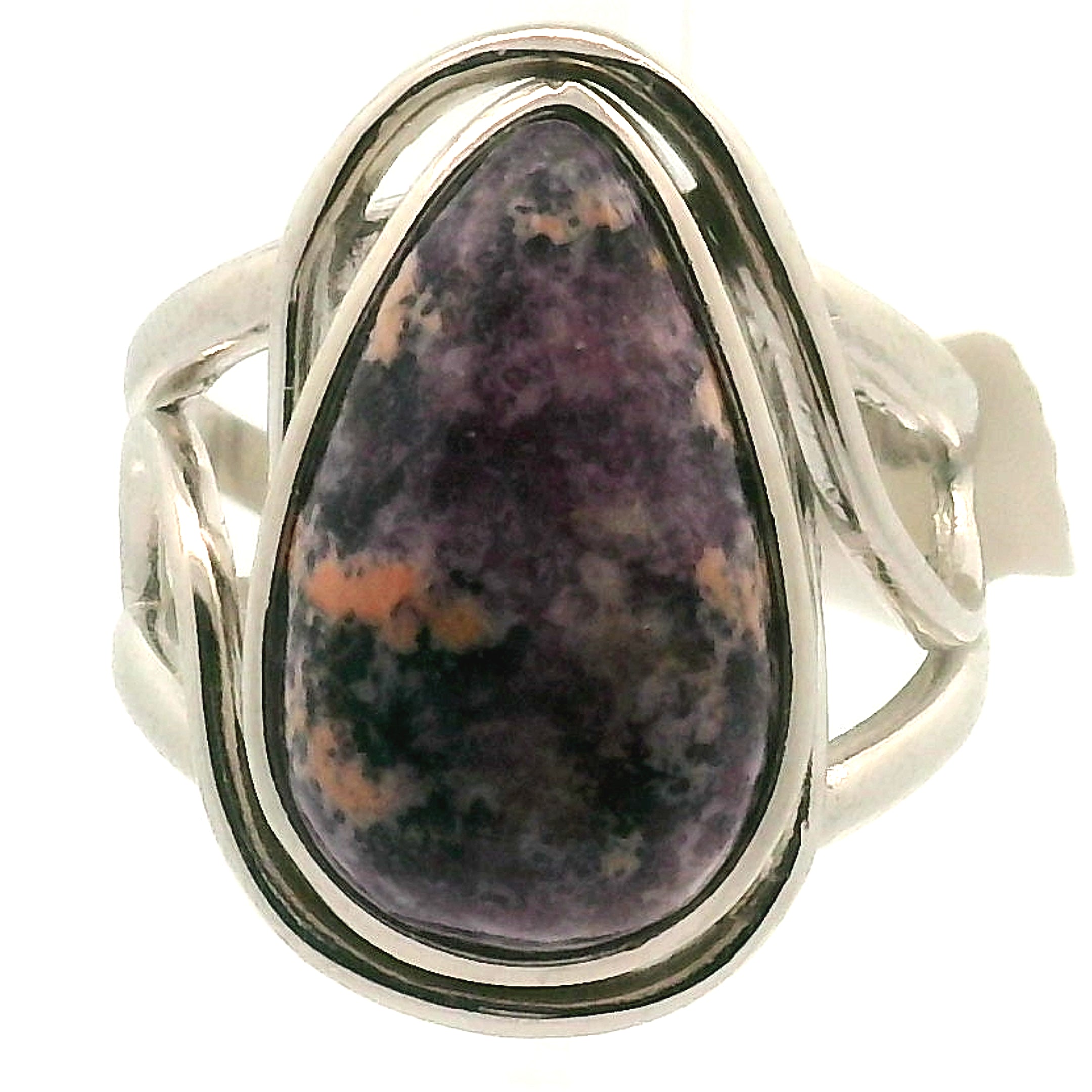 Olga Stone Cuff Ring .925 Silver  for Harmonizing Relationships & Pleasure