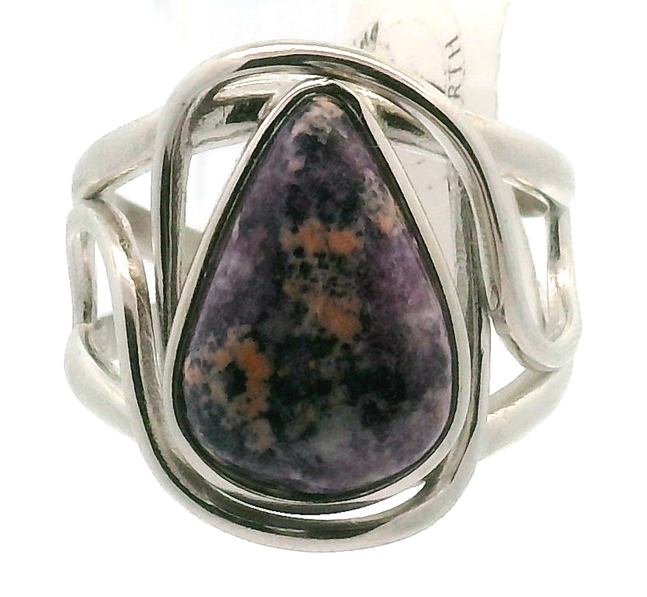 Olga Stone Cuff Ring .925 Silver  for Harmonizing Relationships & Pleasure