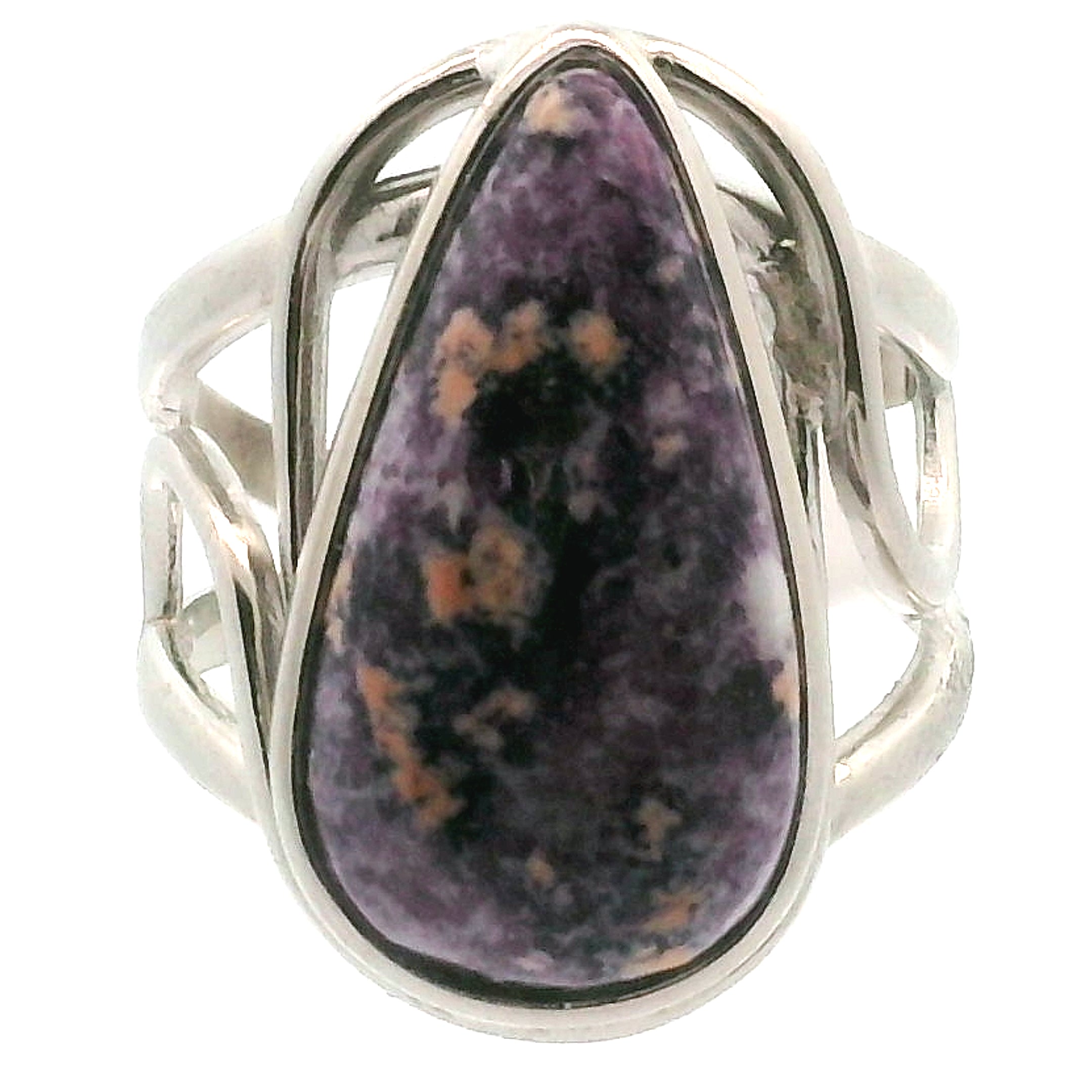 Olga Stone Cuff Ring .925 Silver  for Harmonizing Relationships & Pleasure