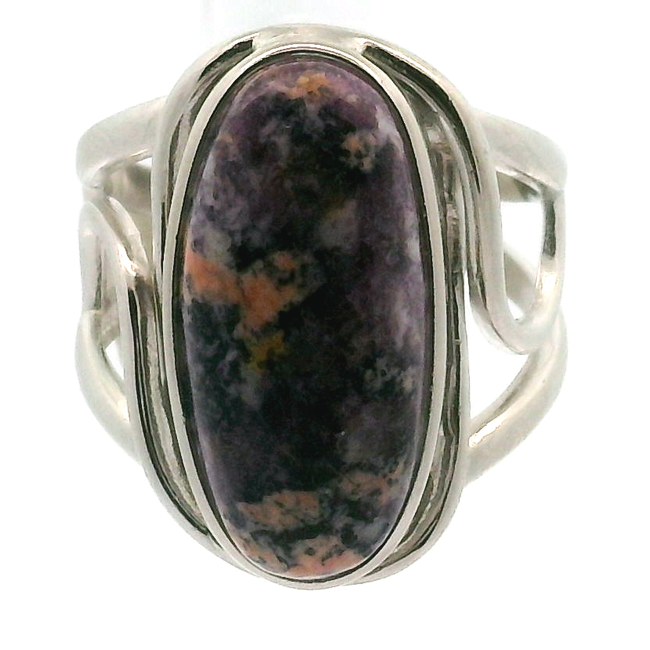 Olga Stone Cuff Ring .925 Silver  for Harmonizing Relationships & Pleasure