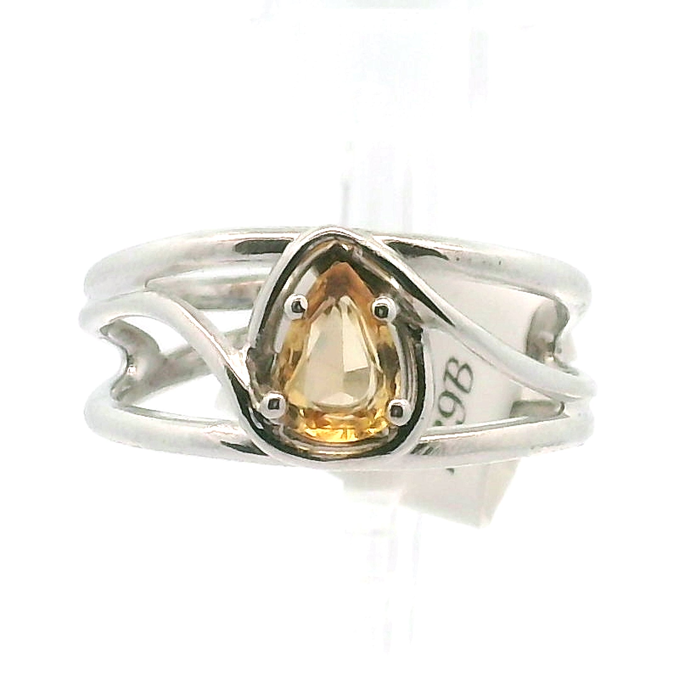 Imperial Topaz Midi Cuff Ring .925 Sterling Silver for Spiritual Transformation