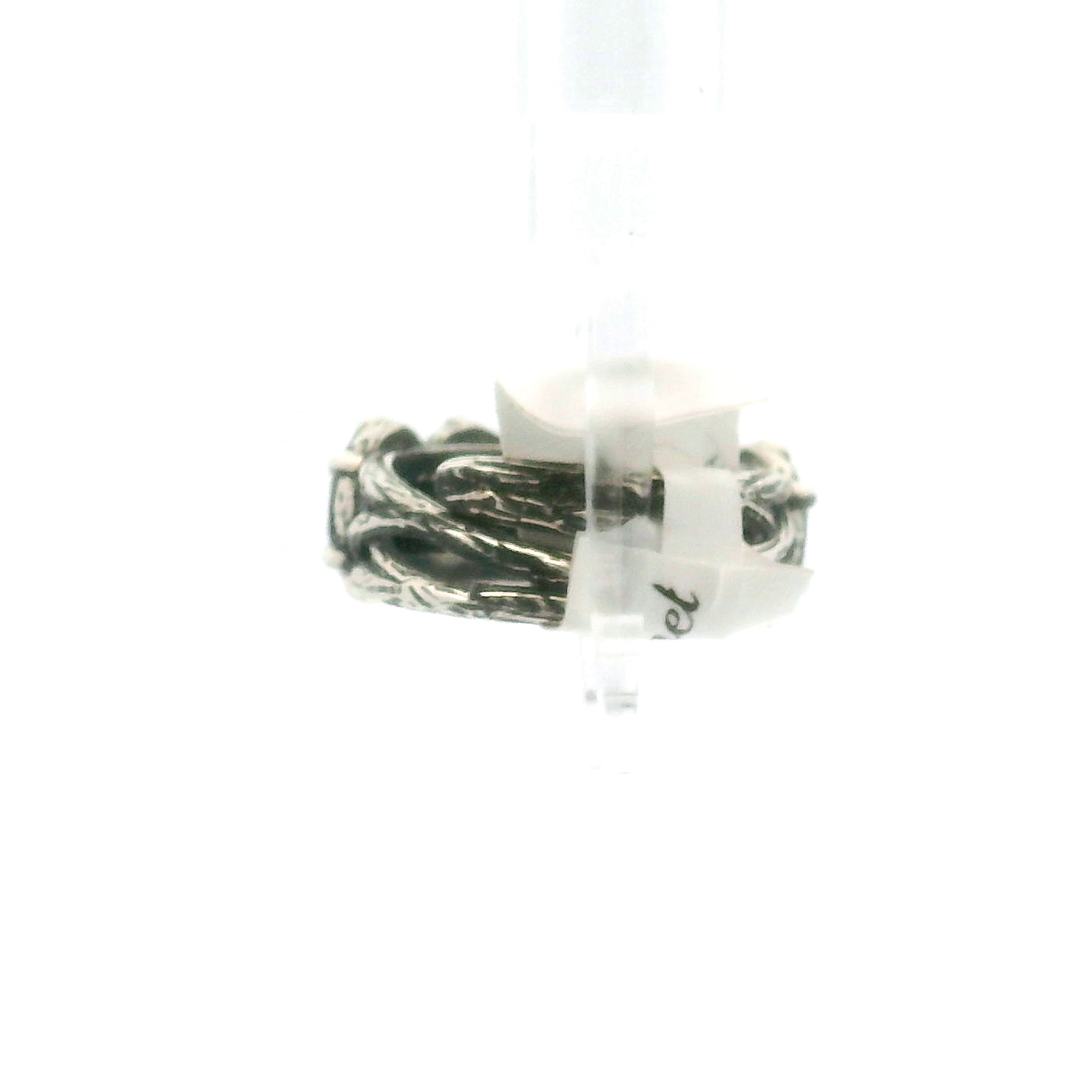 Black Spinel Bad Witch Oval Stacker Cuff Ring .925 Silver for Restoration and Empowerment