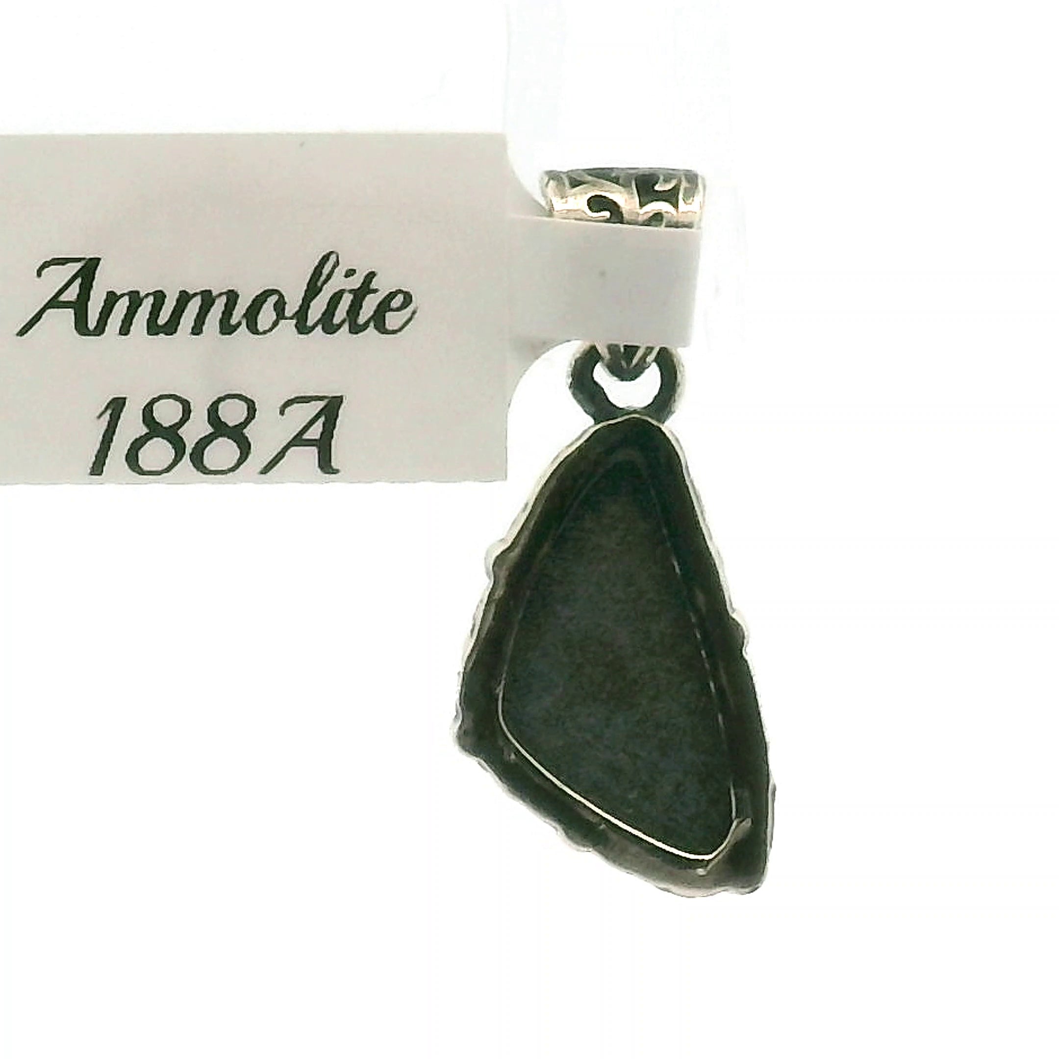 Ammolite Bad Witch Pendant .925 Silver for Transformation and Boosting your Life Force Energy