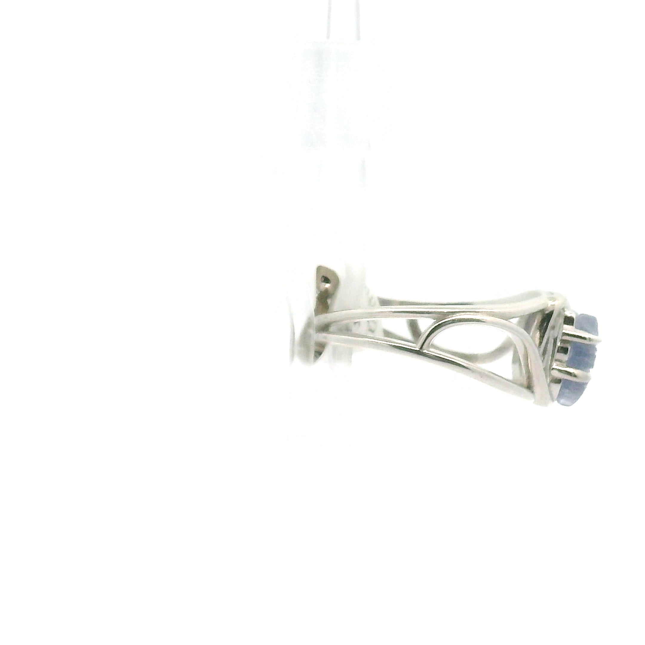 Tanzanite Butterfly Adjustable Cuff Ring .925 Silver for Spiritual Evolution and Elevating Consciousness