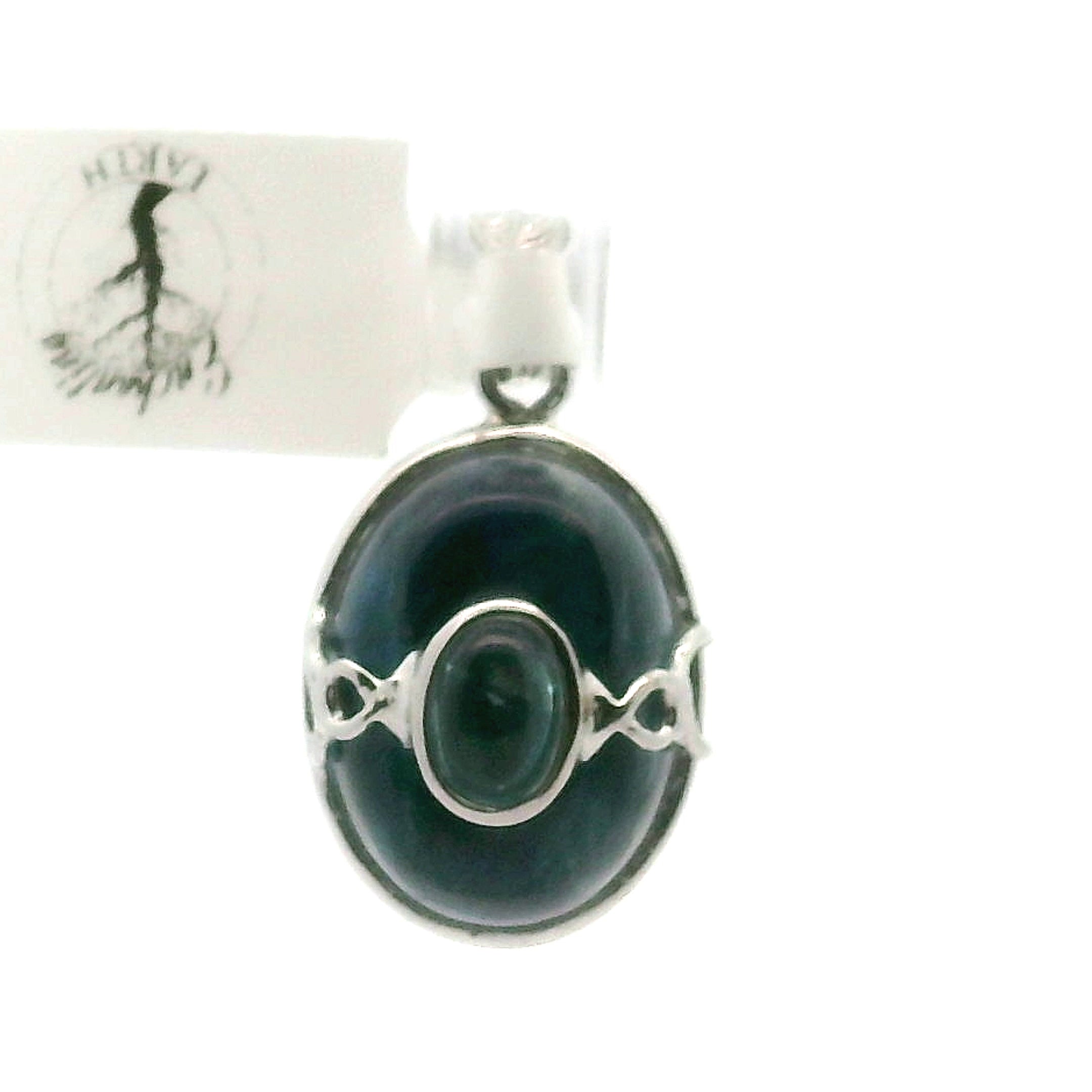 Blue Kyanite + Blue Apatite Pendant .925 Silver for Support on a New Beginning