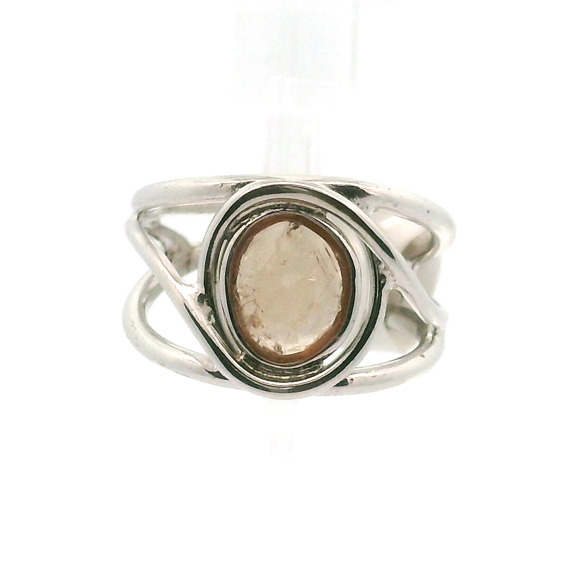 Imperial Topaz Midi Cuff Ring .925 Sterling Silver for Spiritual Transformation