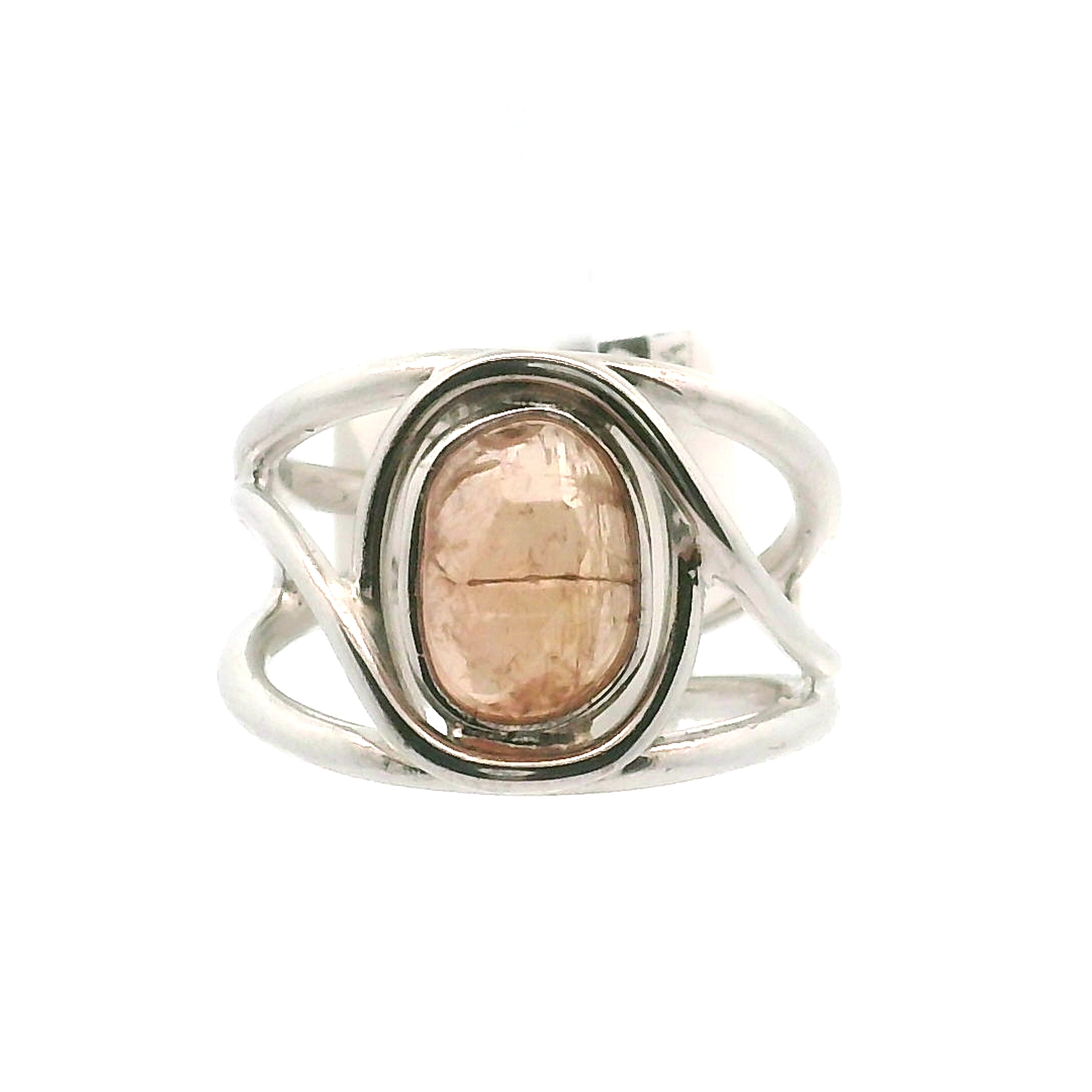 Imperial Topaz Midi Cuff Ring .925 Sterling Silver for Spiritual Transformation