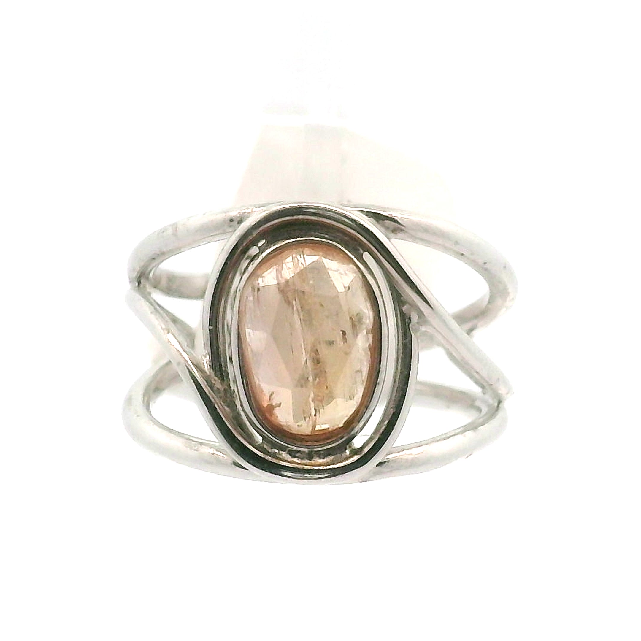 Imperial Topaz Midi Cuff Ring .925 Sterling Silver for Spiritual Transformation