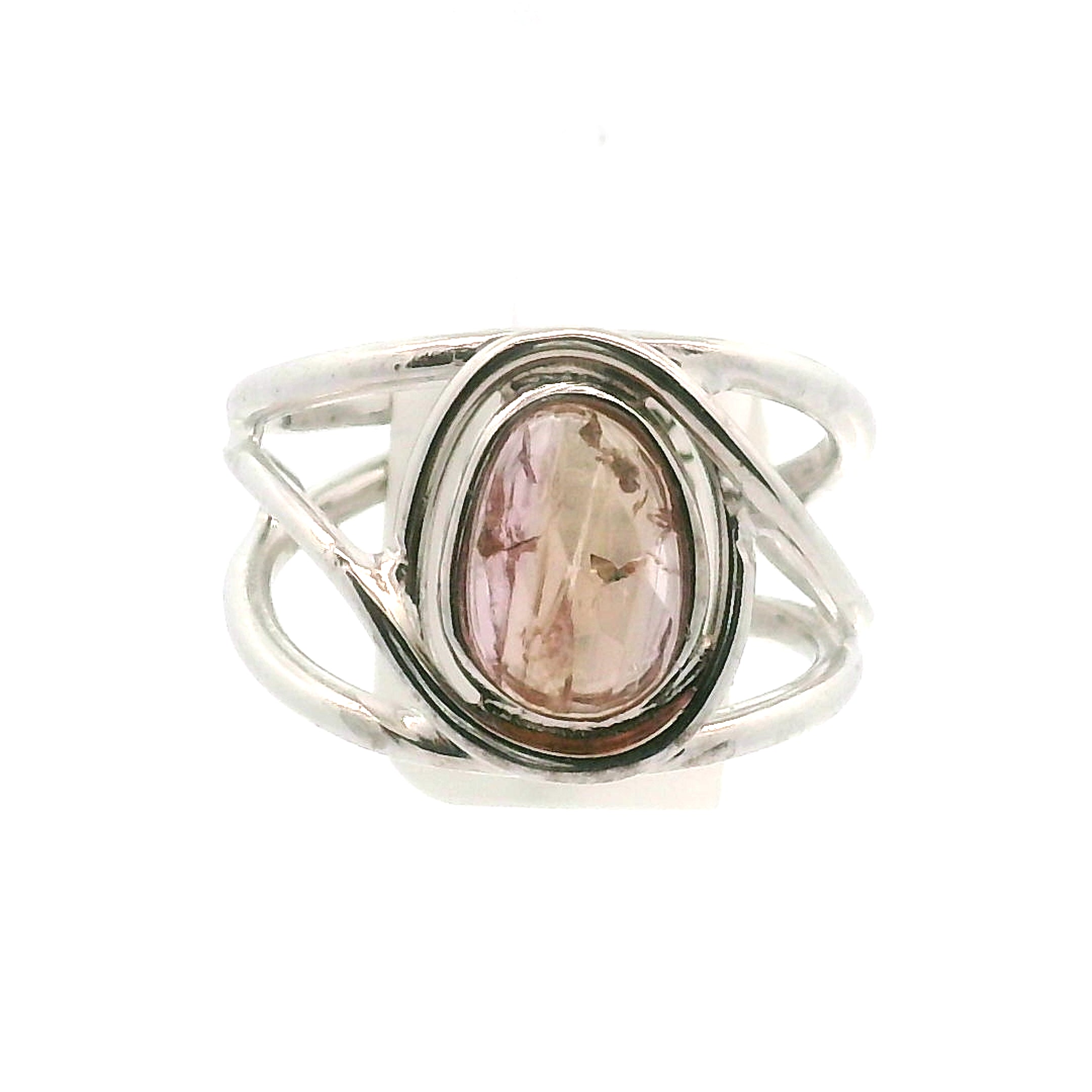 Imperial Topaz Midi Cuff Ring .925 Sterling Silver for Spiritual Transformation
