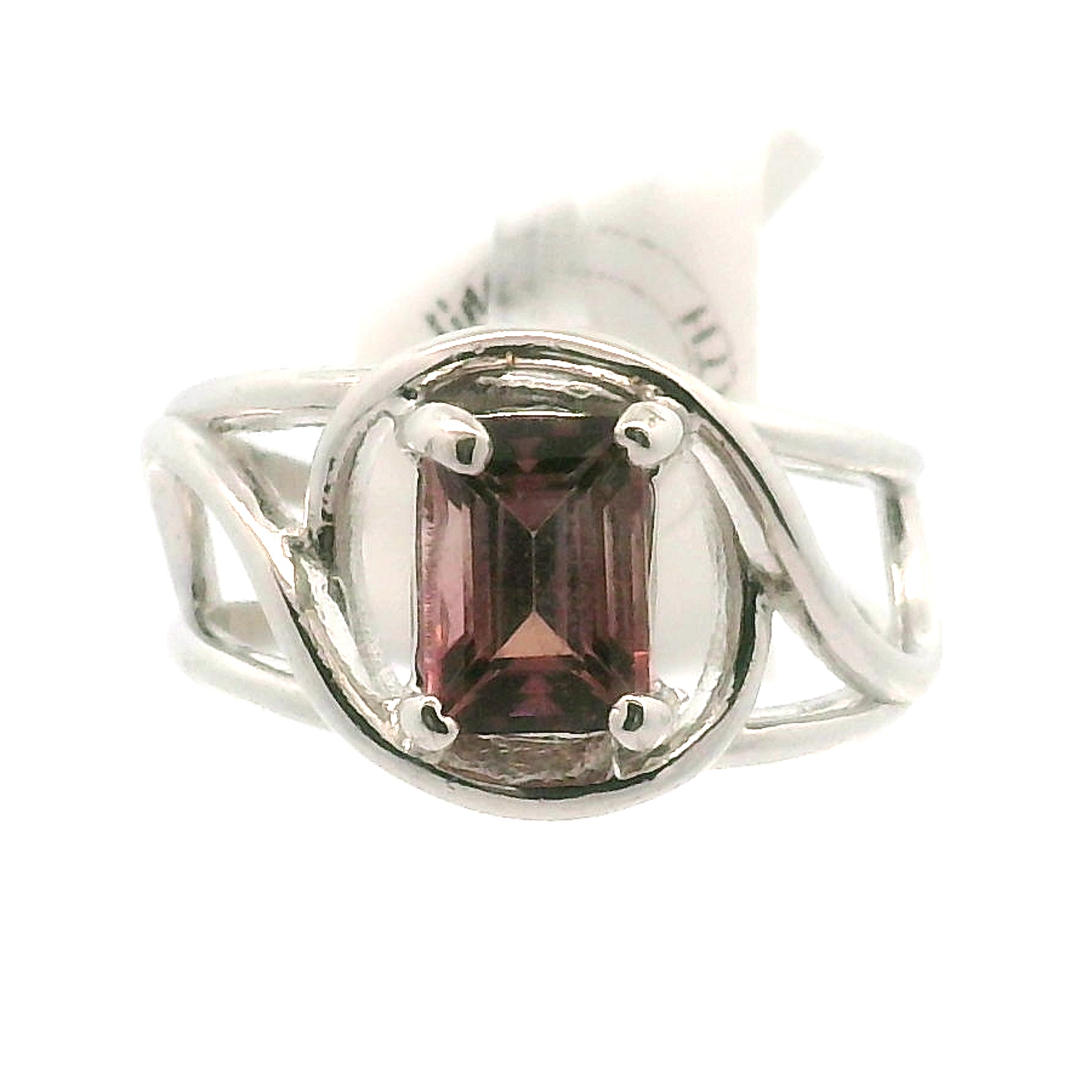 Pink Tourmaline Midi Cuff Ring .925 Silver for Joy, Kindness and Love