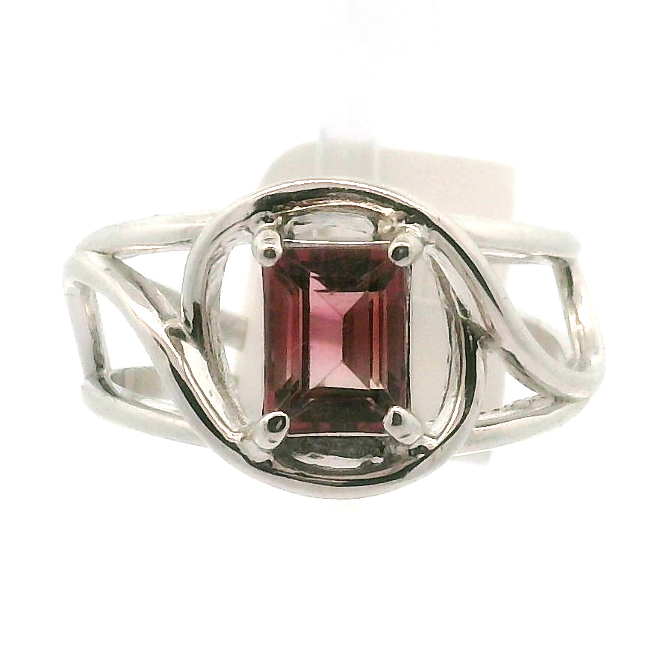 Pink Tourmaline Midi Cuff Ring .925 Silver for Joy, Kindness and Love
