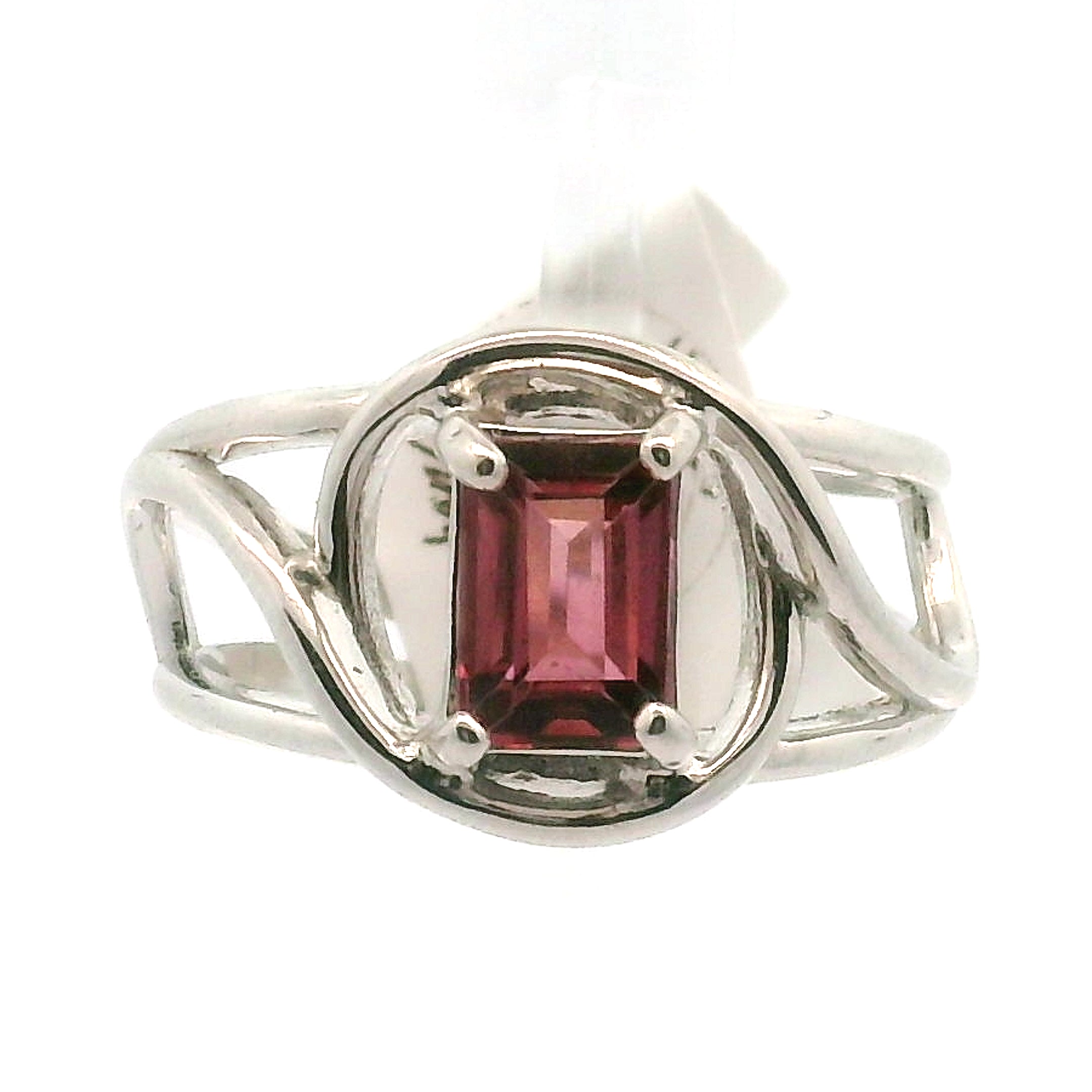 Pink Tourmaline Midi Cuff Ring .925 Silver for Joy, Kindness and Love