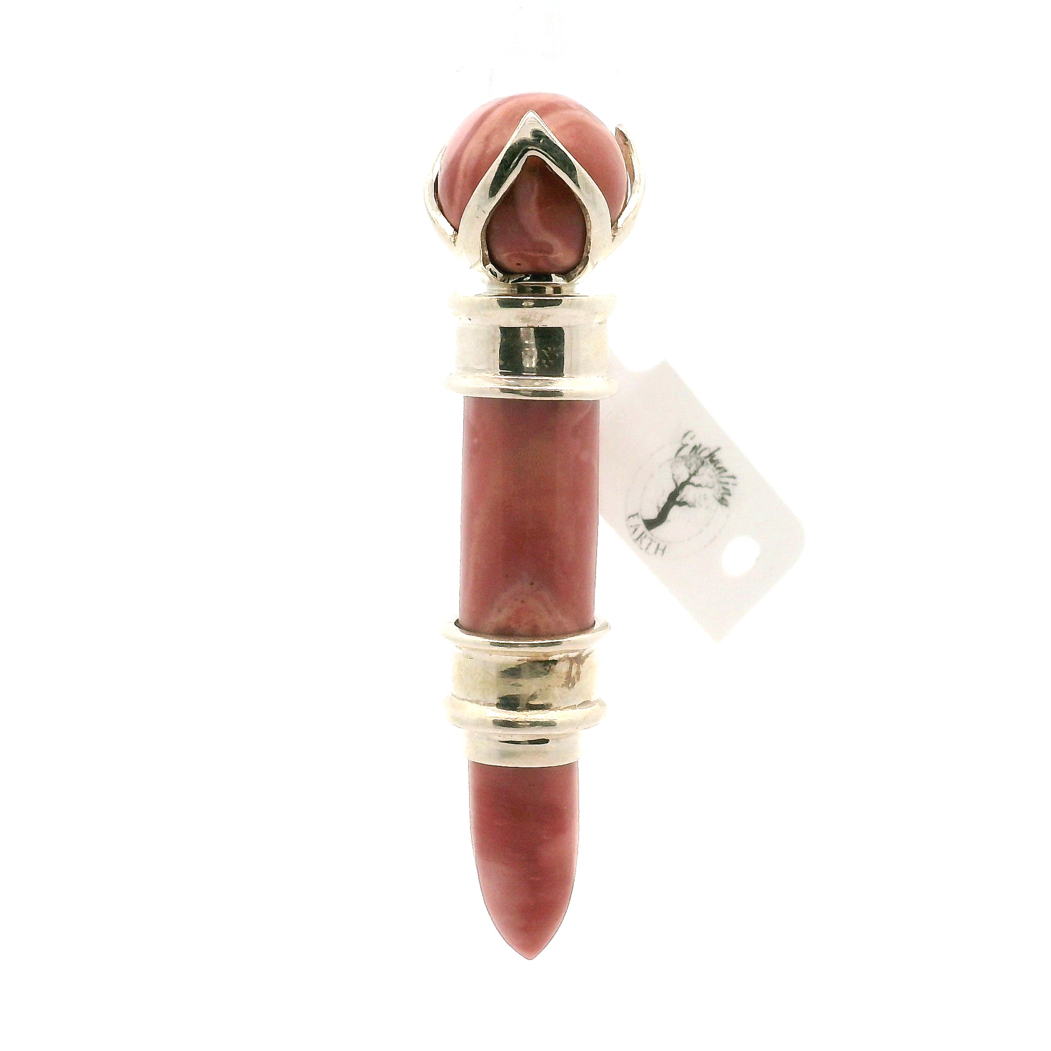 Pink Opal Wandlet .925 Silver for Love, Romance and Peace