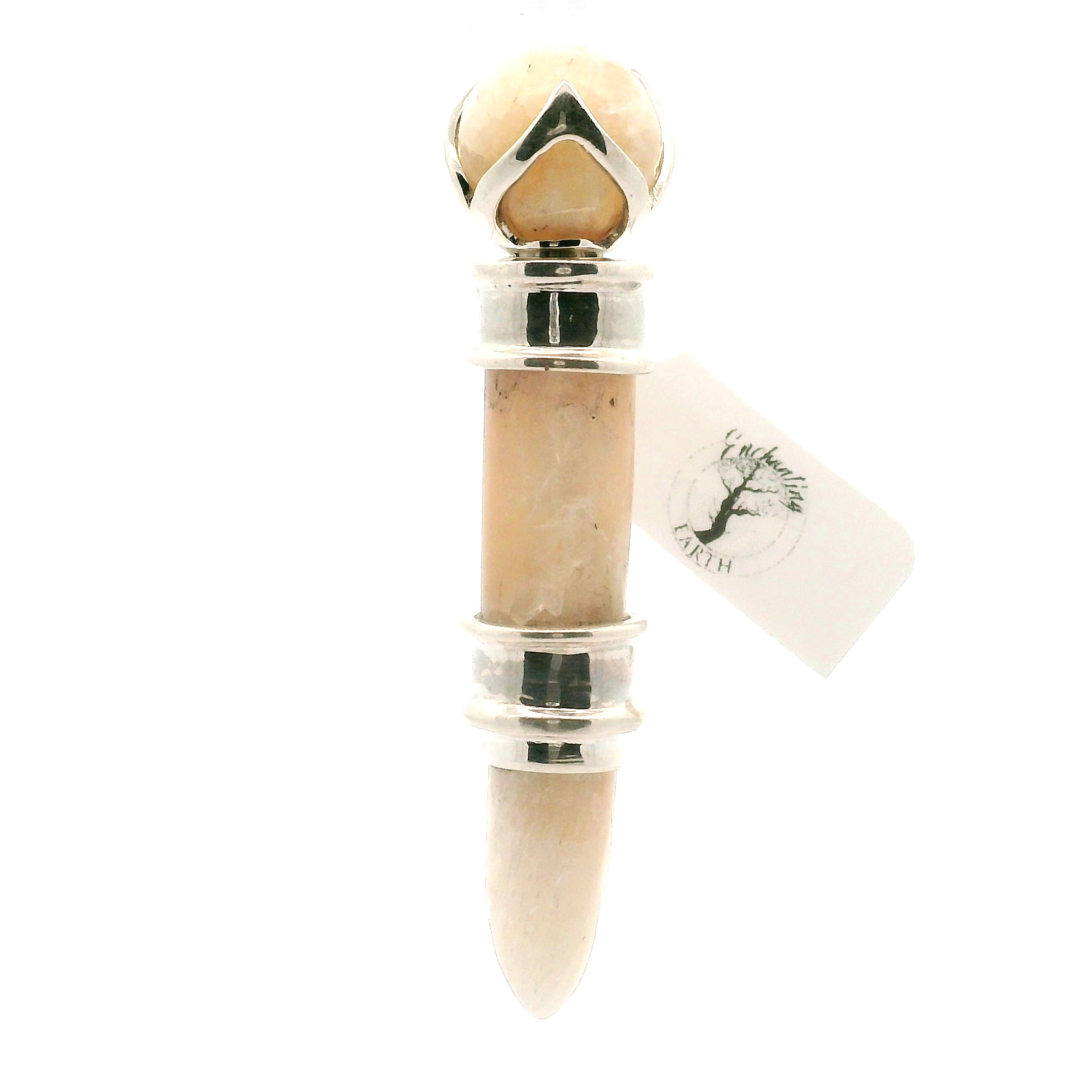 Stilbite Wandlet .925 Silver for Clarity and Spiritual Awakening