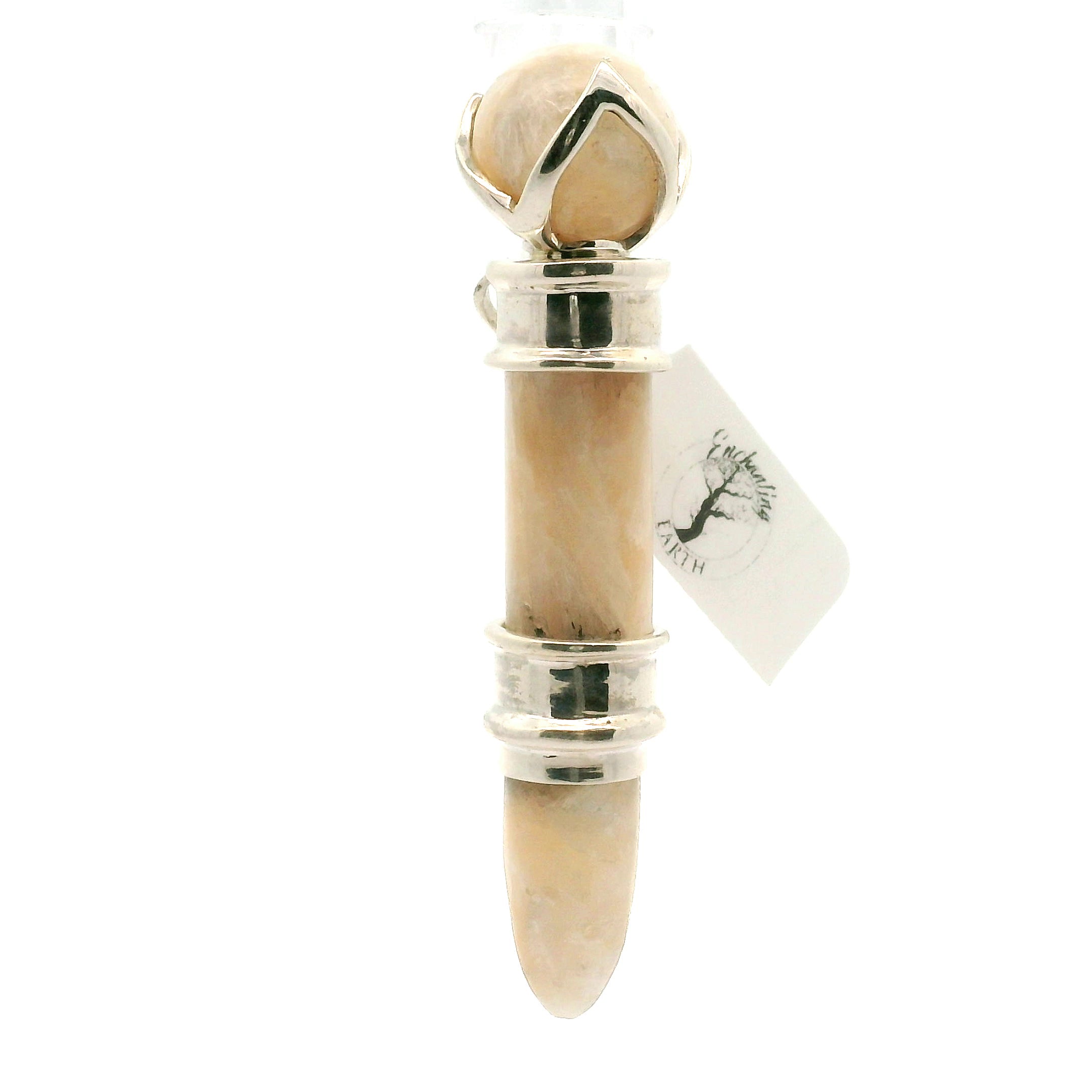 Stilbite Wandlet .925 Silver for Clarity and Spiritual Awakening