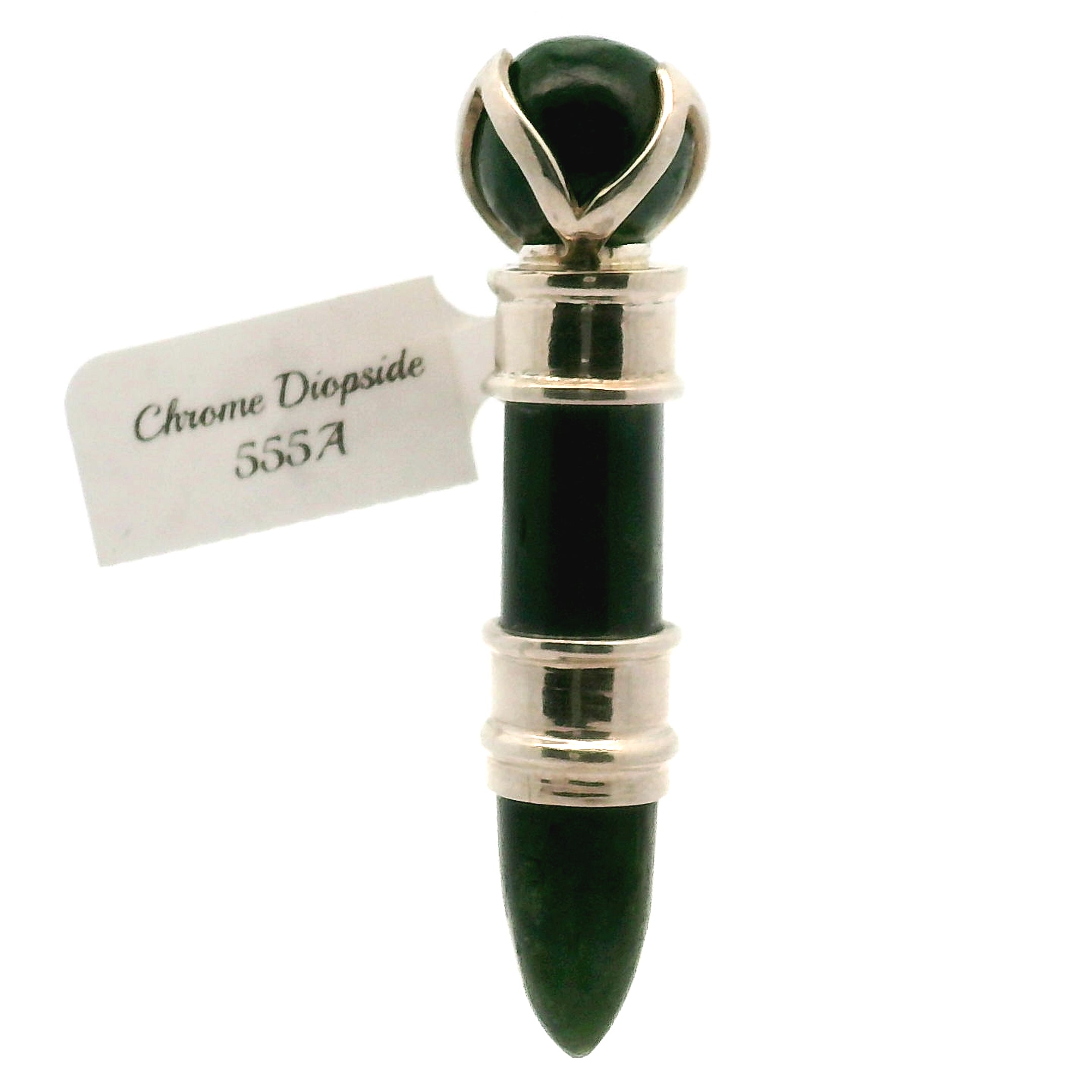 Chrome Diopside Wandlet .925 Silver for Healing and Intention Setting