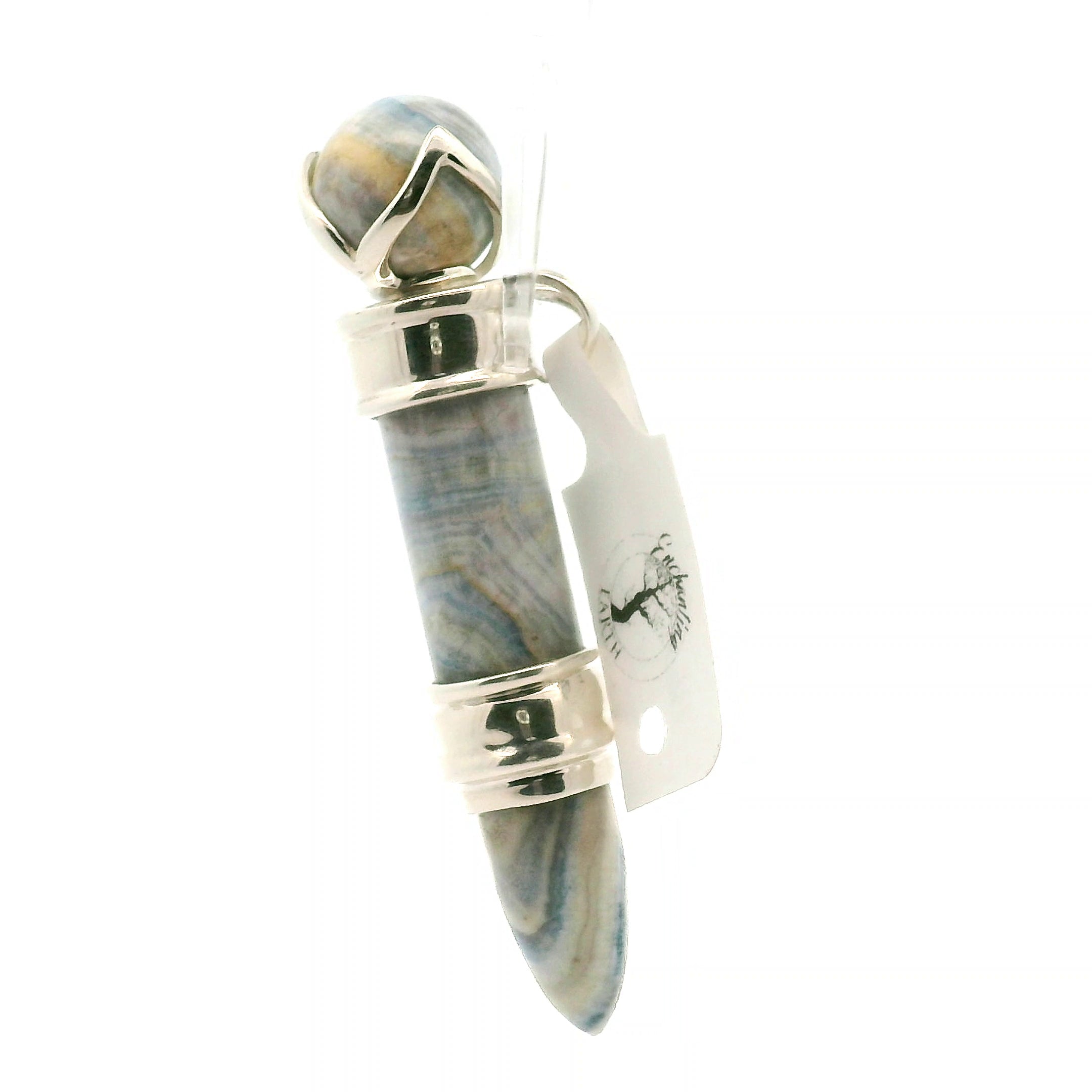 Blue Scheelite Wandlet .925 Silver for Harmony and Peaceful Communication