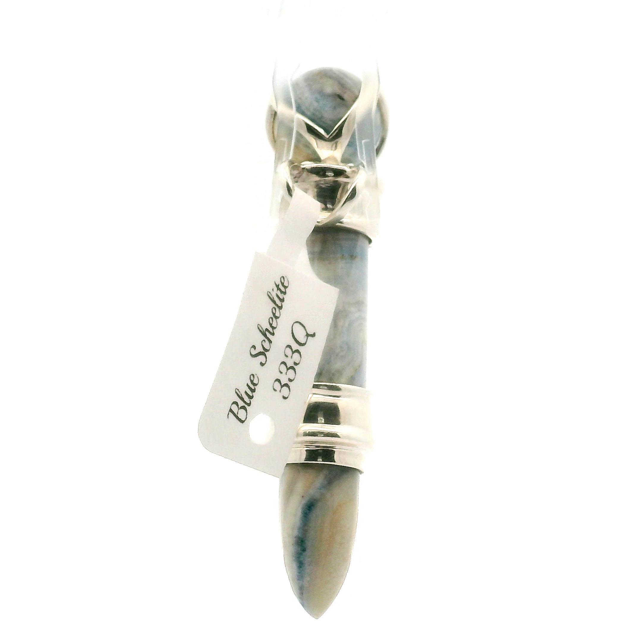 Blue Scheelite Wandlet .925 Silver for Harmony and Peaceful Communication