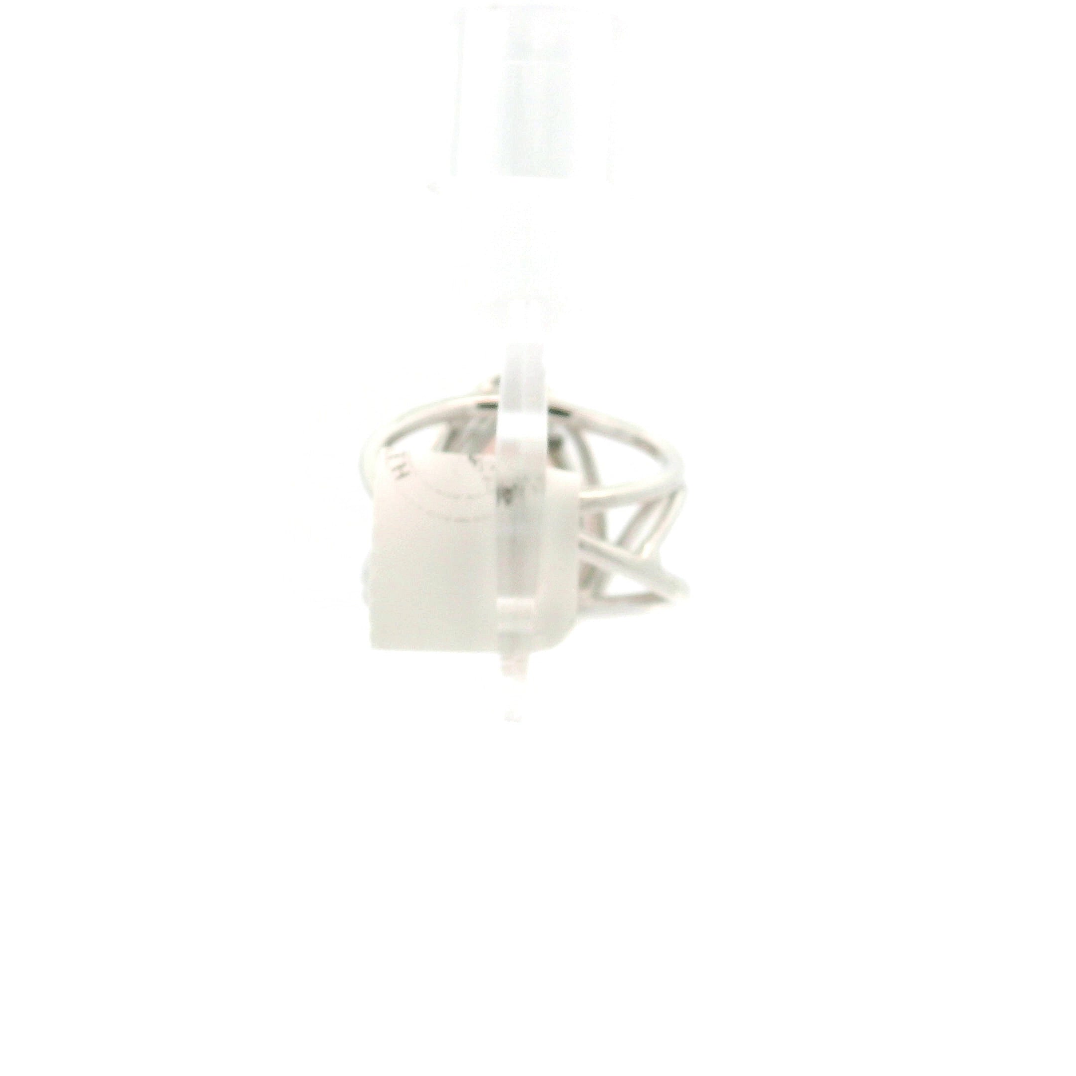 Morganite Teardrop Cuff Ring .925 Silver for Abundance of Joy and Love