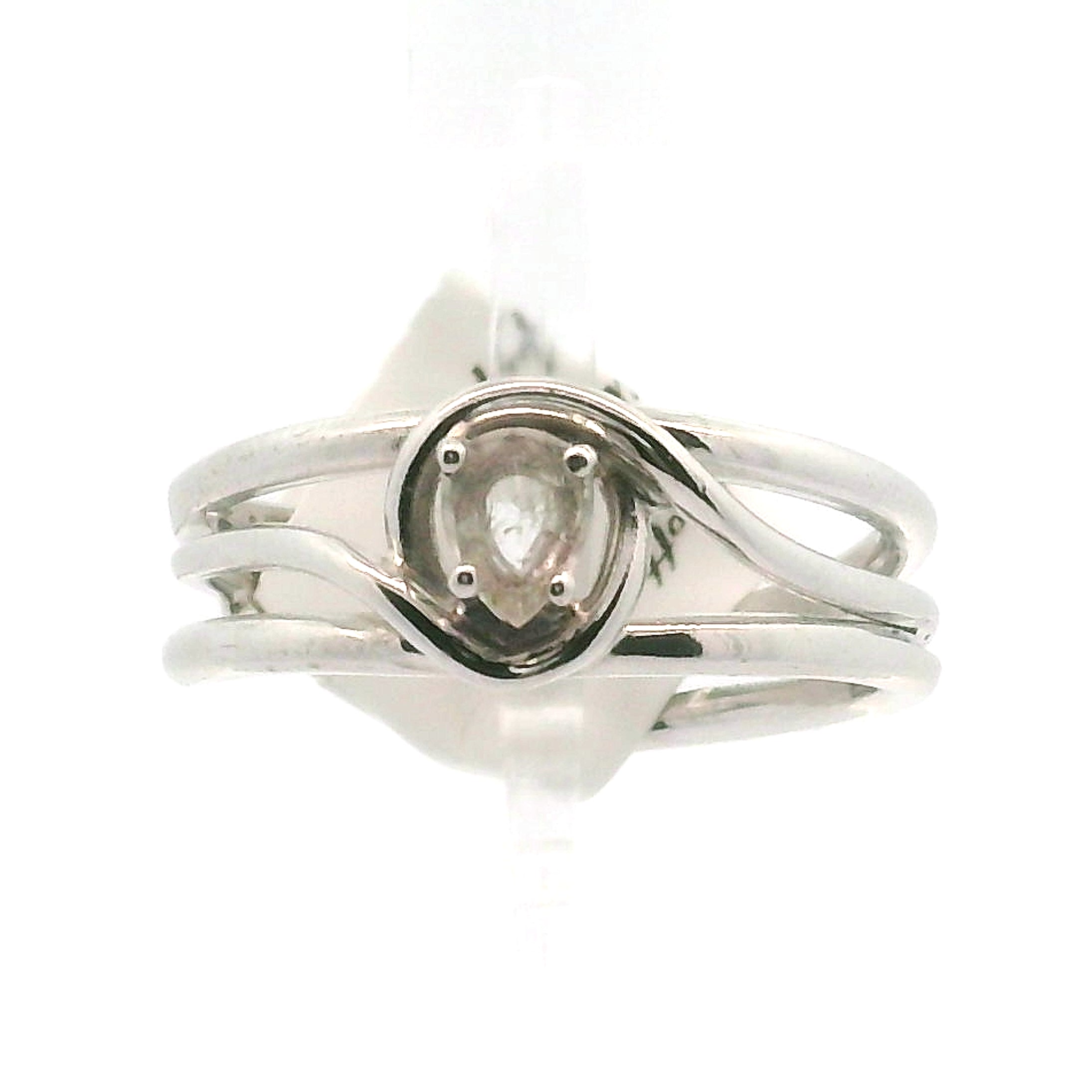 Poudretteite Cuff Ring .925 Silver for Elevating your Consciousness