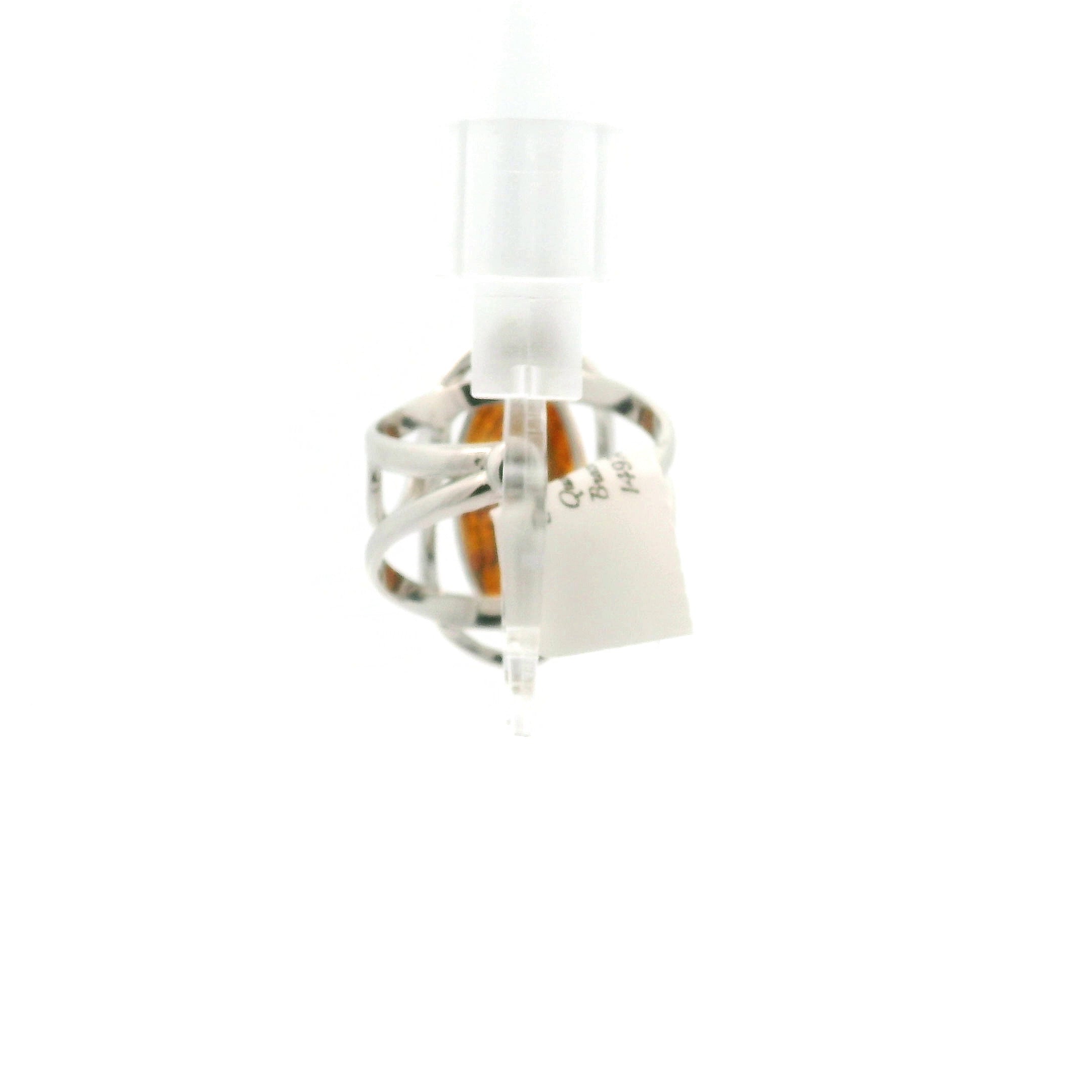 Dendritic Girasol Quartz with Golden Healer Finger Cuff Adjustable Ring .925 Silver for Master Healing, Grounding & Transformation