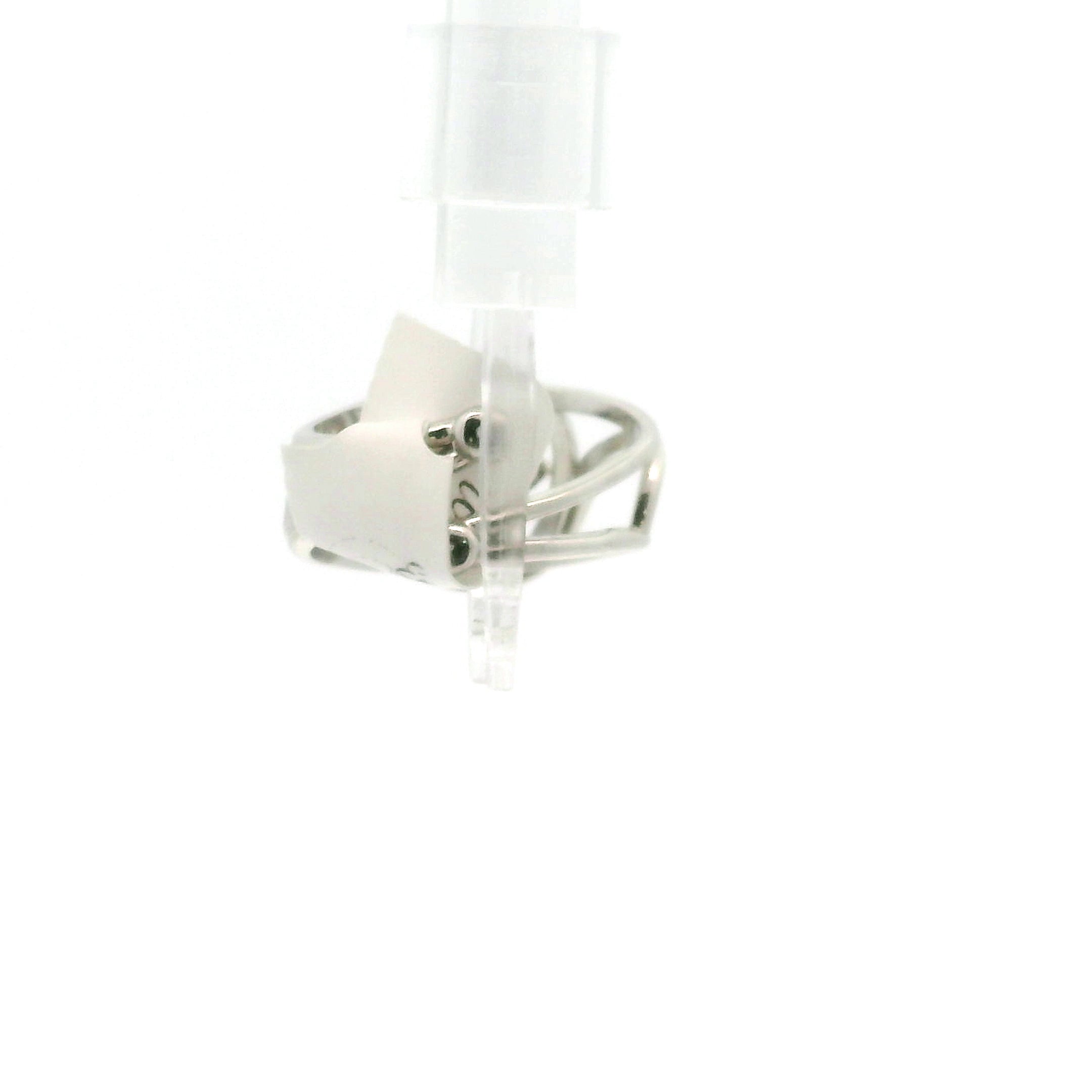 Whewellite Czechia Cuff Ring .925 Silver for Emotional Simplification