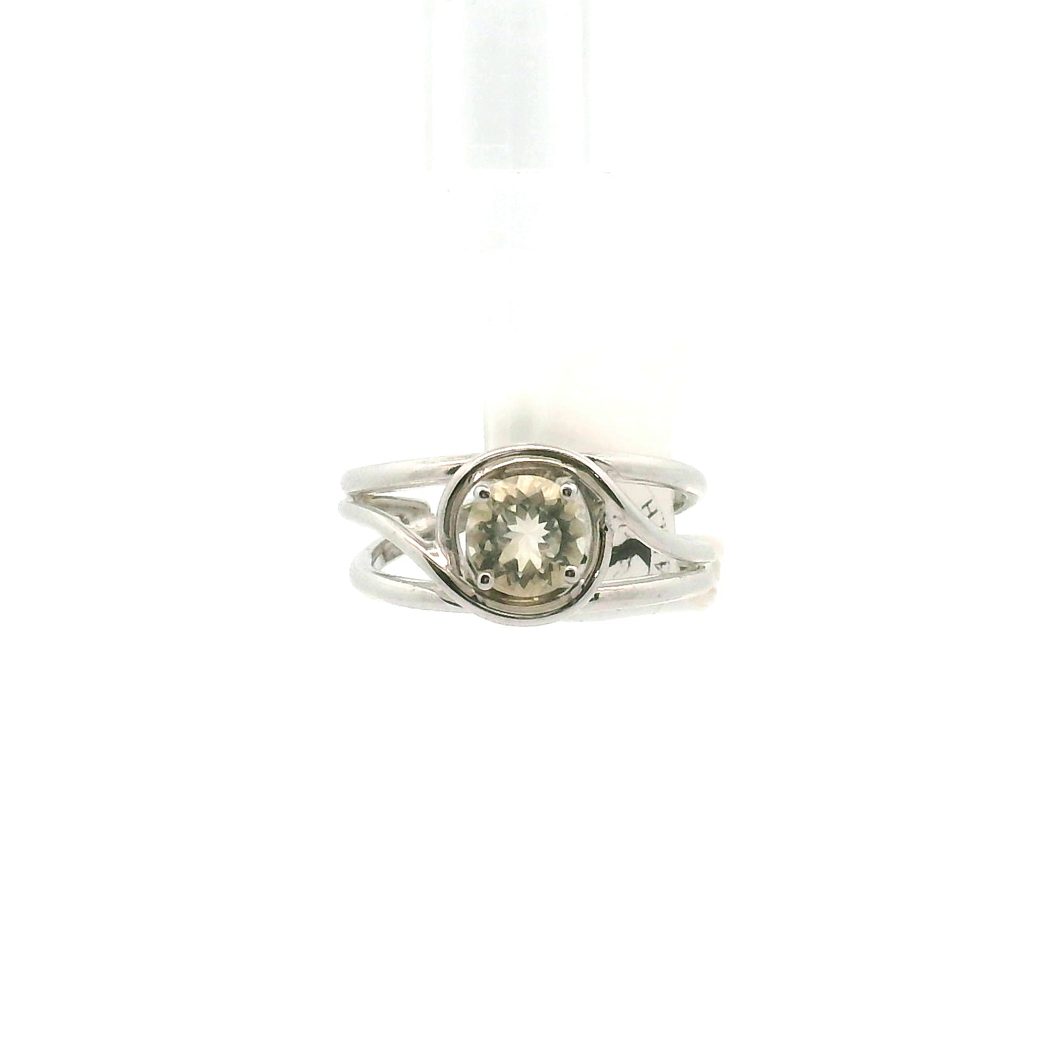 Faceted Golden Labradorite Midi Cuff Ring .925 Sterling Silver for Meditation and Visualization