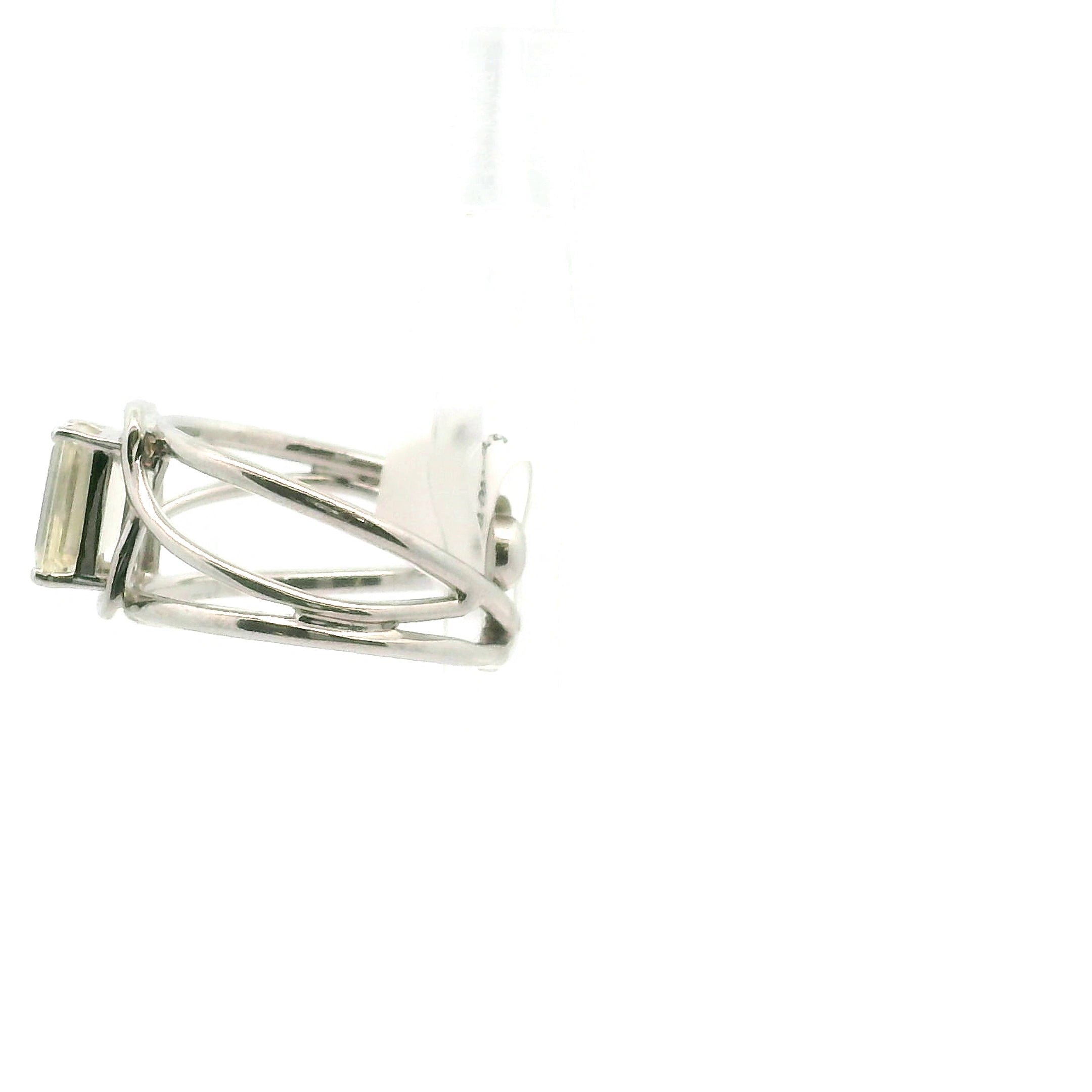 Faceted Golden Labradorite Midi Cuff Ring .925 Sterling Silver for Meditation and Visualization