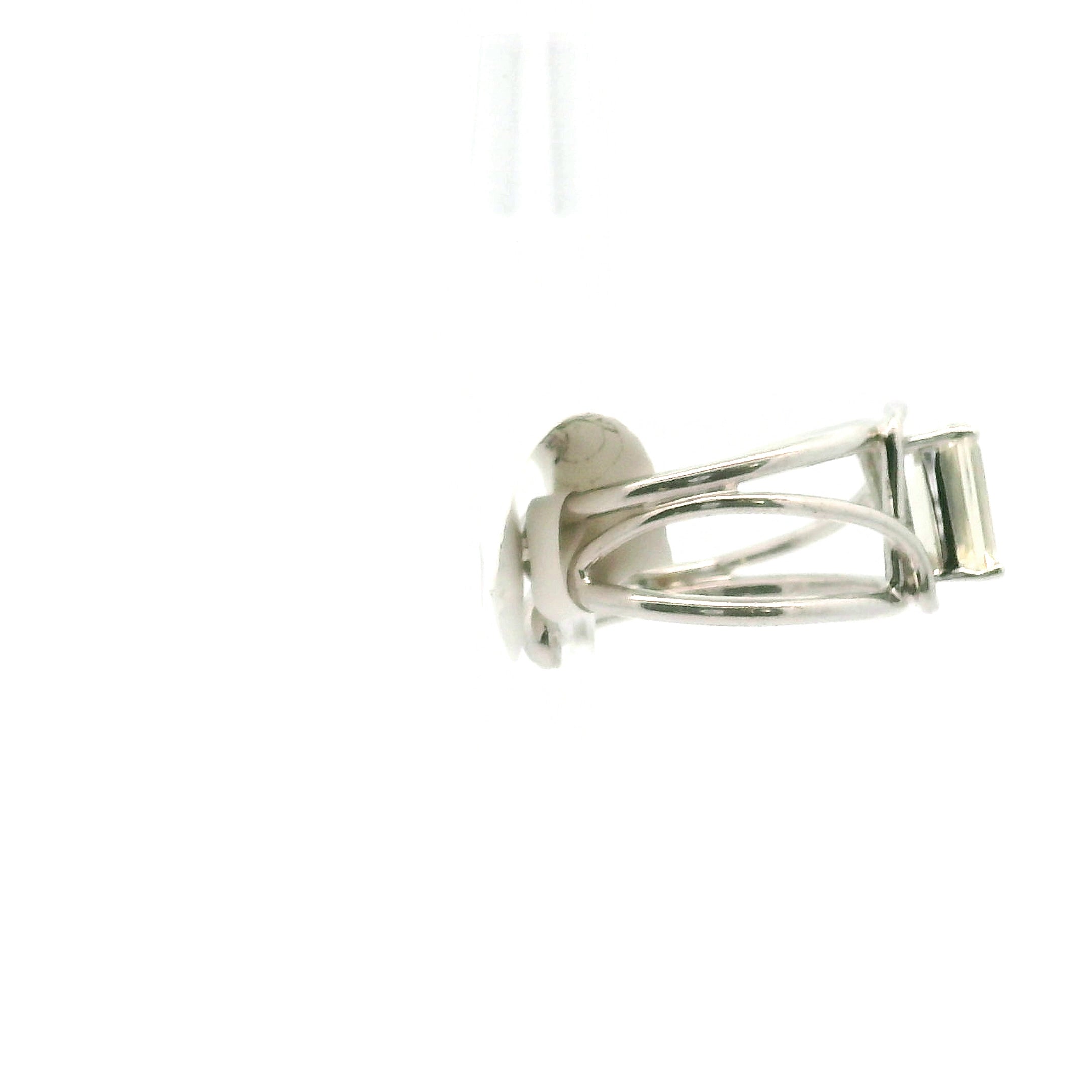 Faceted Golden Labradorite Midi Cuff Ring .925 Sterling Silver for Meditation and Visualization