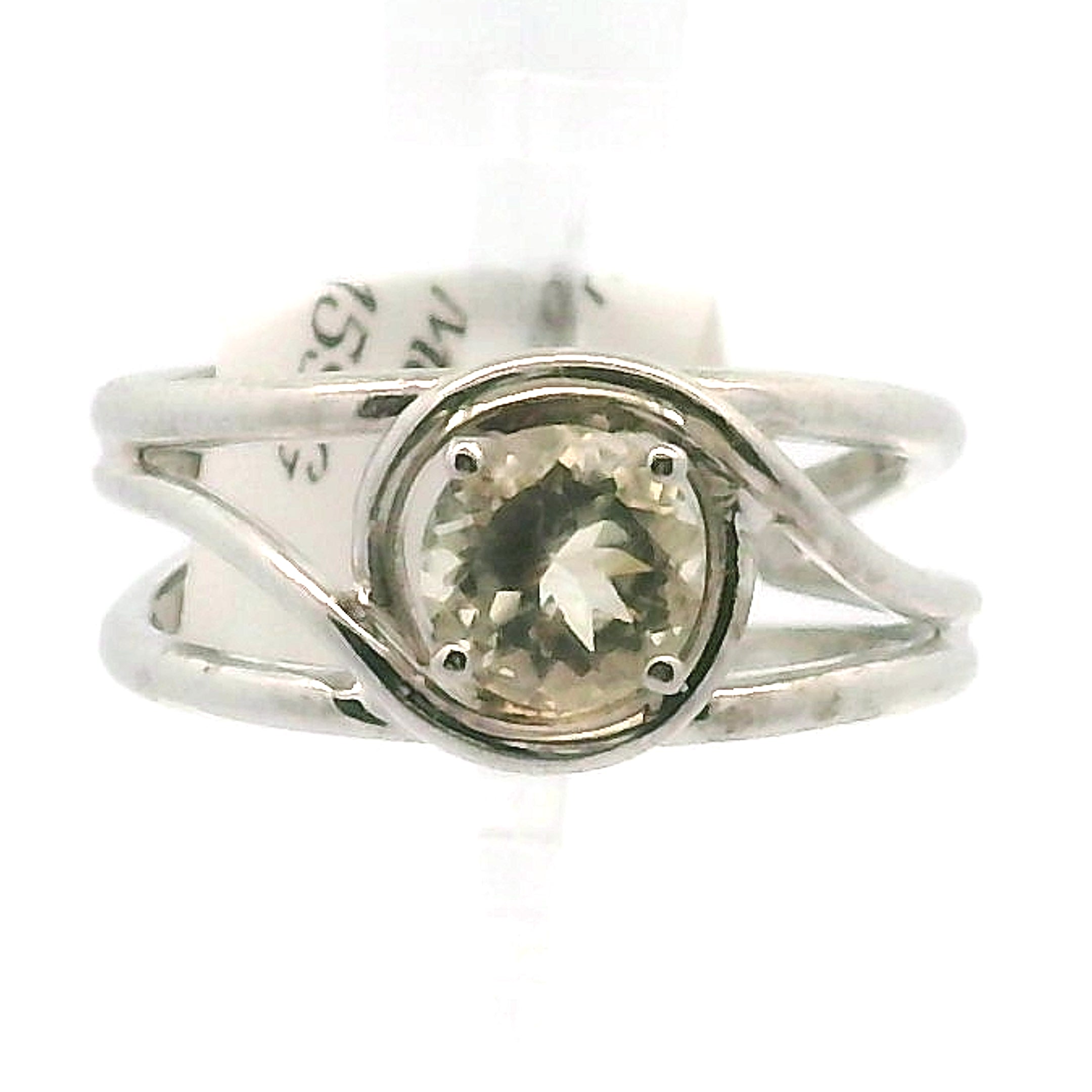Faceted Golden Labradorite Midi Cuff Ring .925 Sterling Silver for Meditation and Visualization