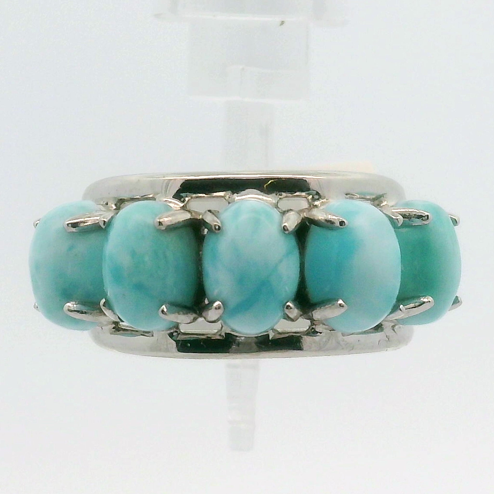 Multi Stone Oval Cut Stacker Cuff Ring .925 Silver for Healing, Intention Setting and Manifesting your Desires