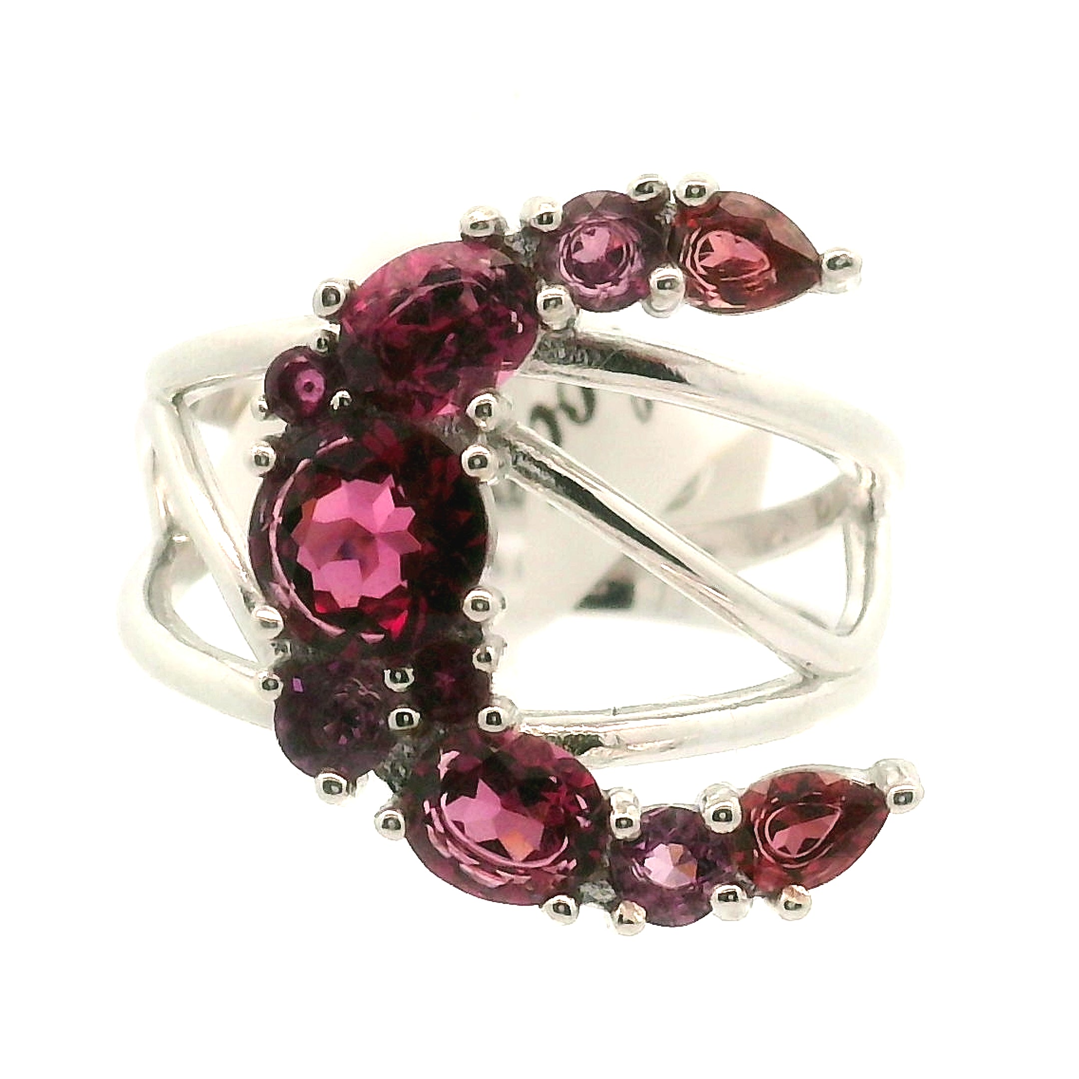 Moon Cuff Ring .925 Silver for Higher Levels of Awareness, Peaceful Communication and Clarity