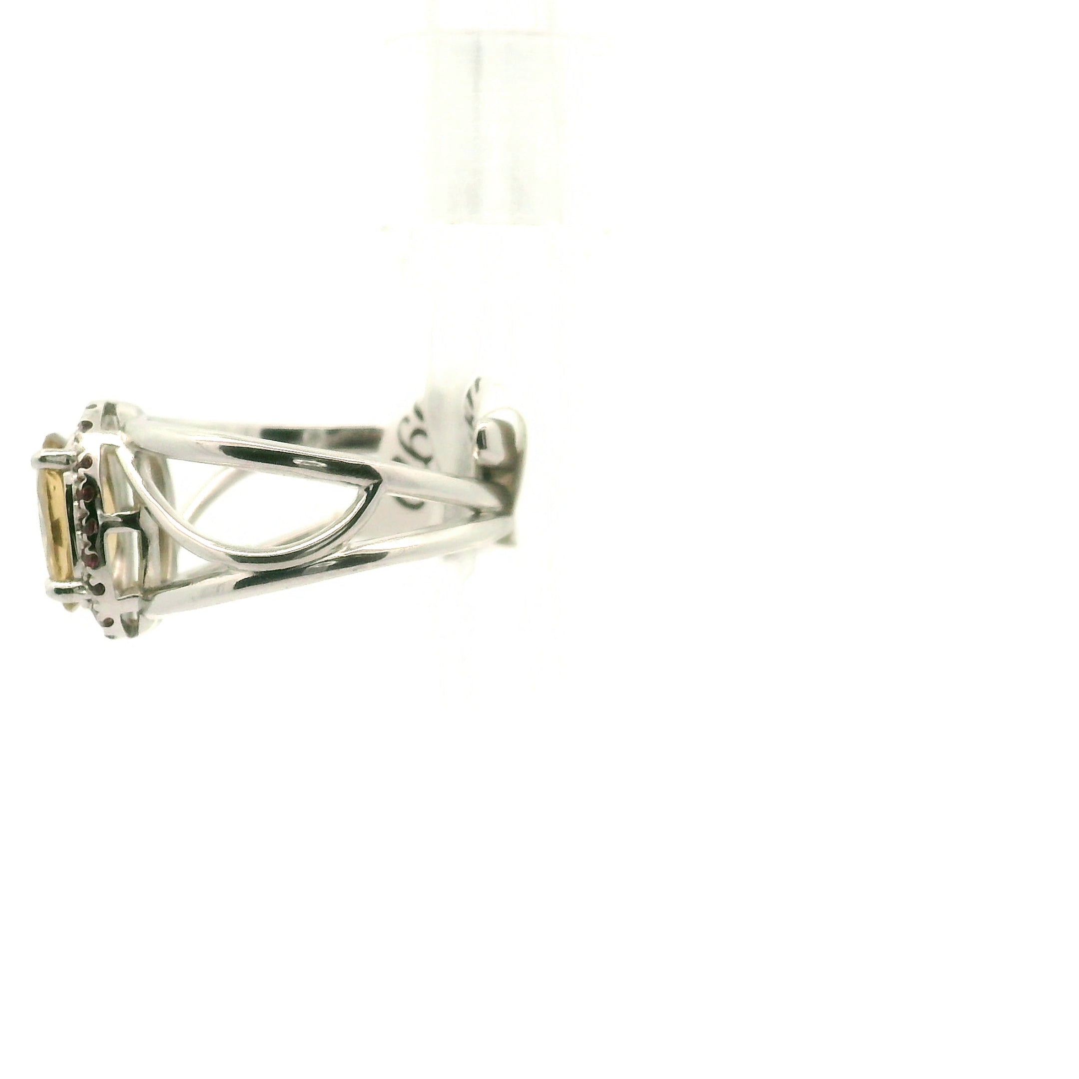Pave Pink and Yellow Tourmaline Adjustable Cuff Ring .925 Silver for Manifesting Love and Success